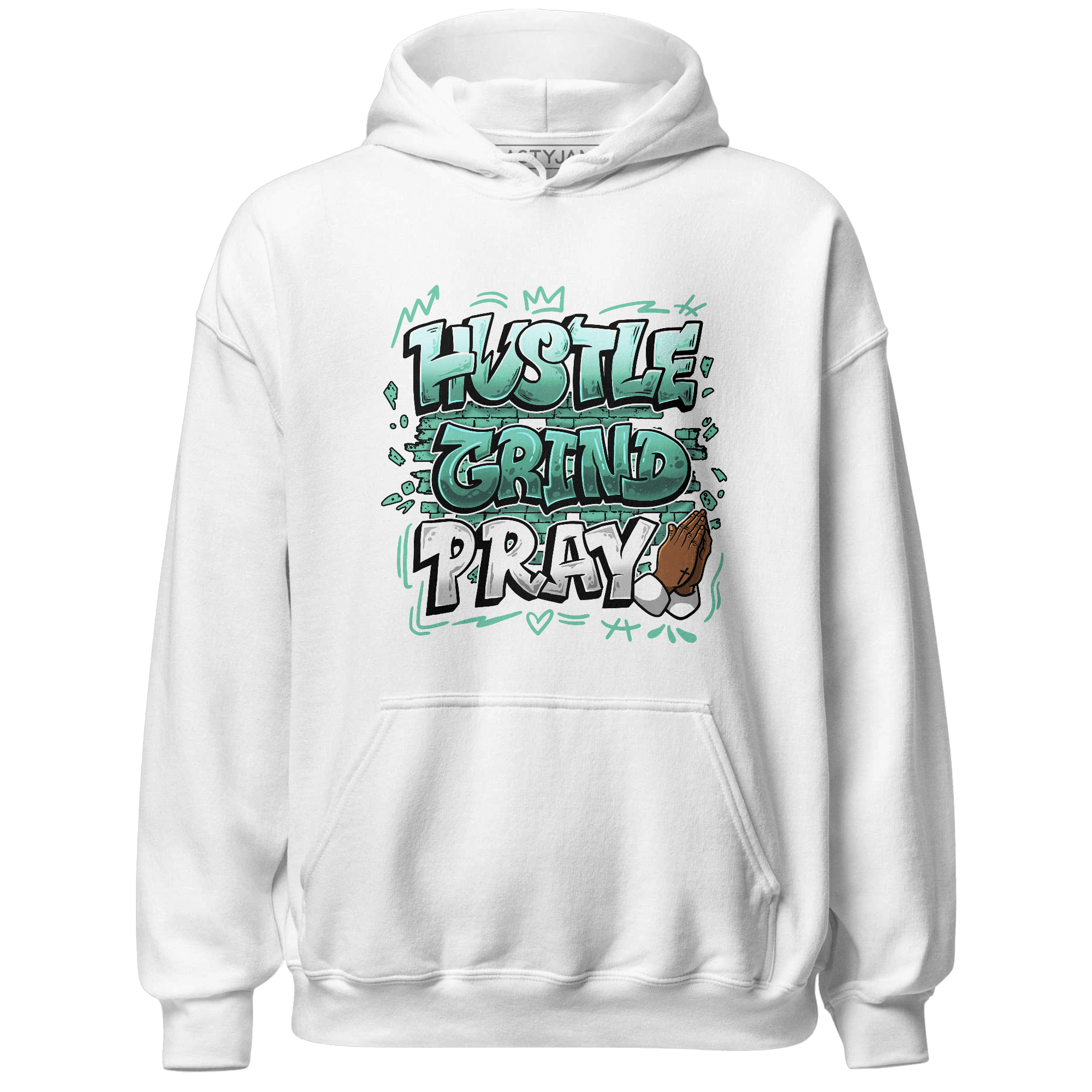 High OG Green Glow 1s Hoodie Match Hustle Grind Pray - NastyJamz