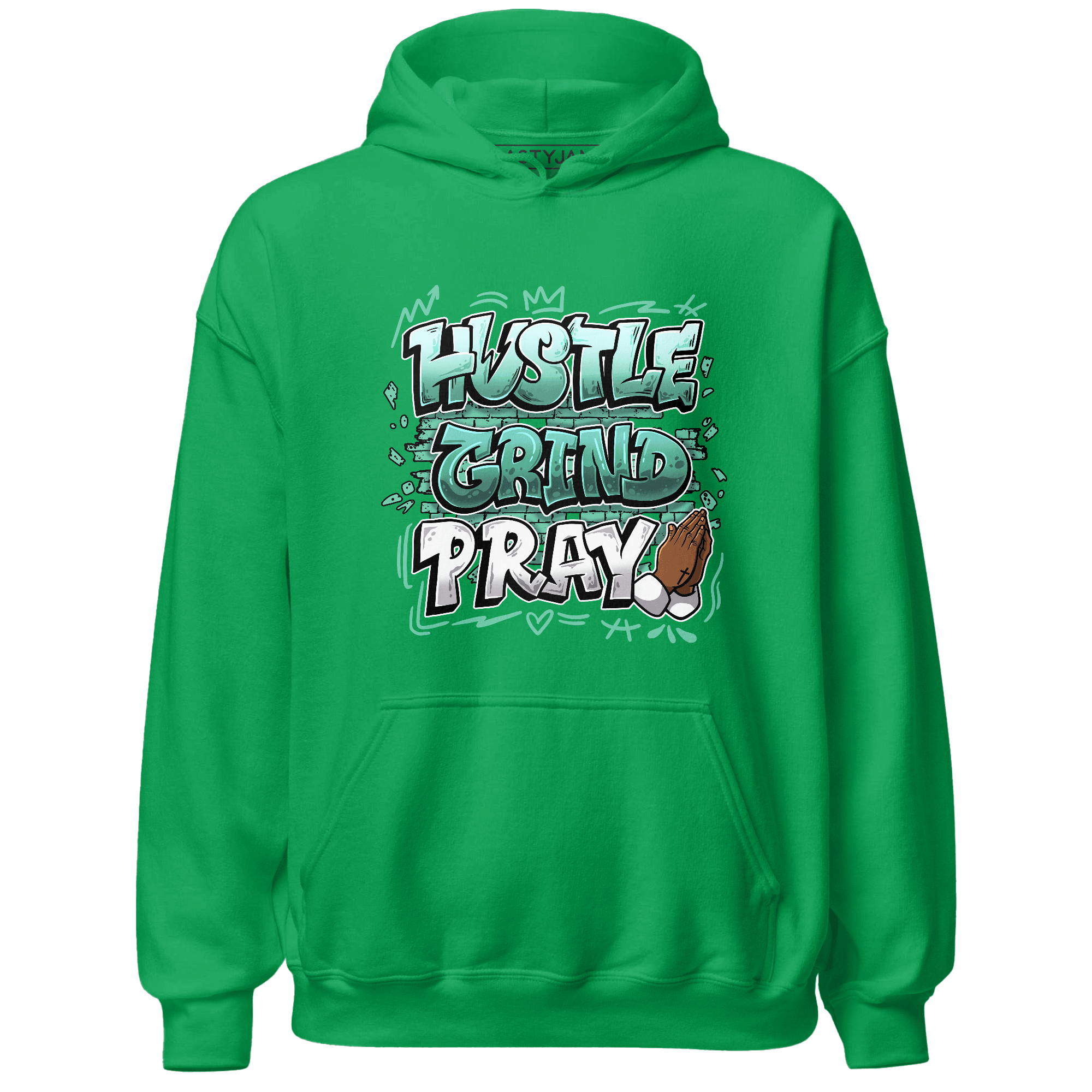 High OG Green Glow 1s Hoodie Match Hustle Grind Pray - NastyJamz