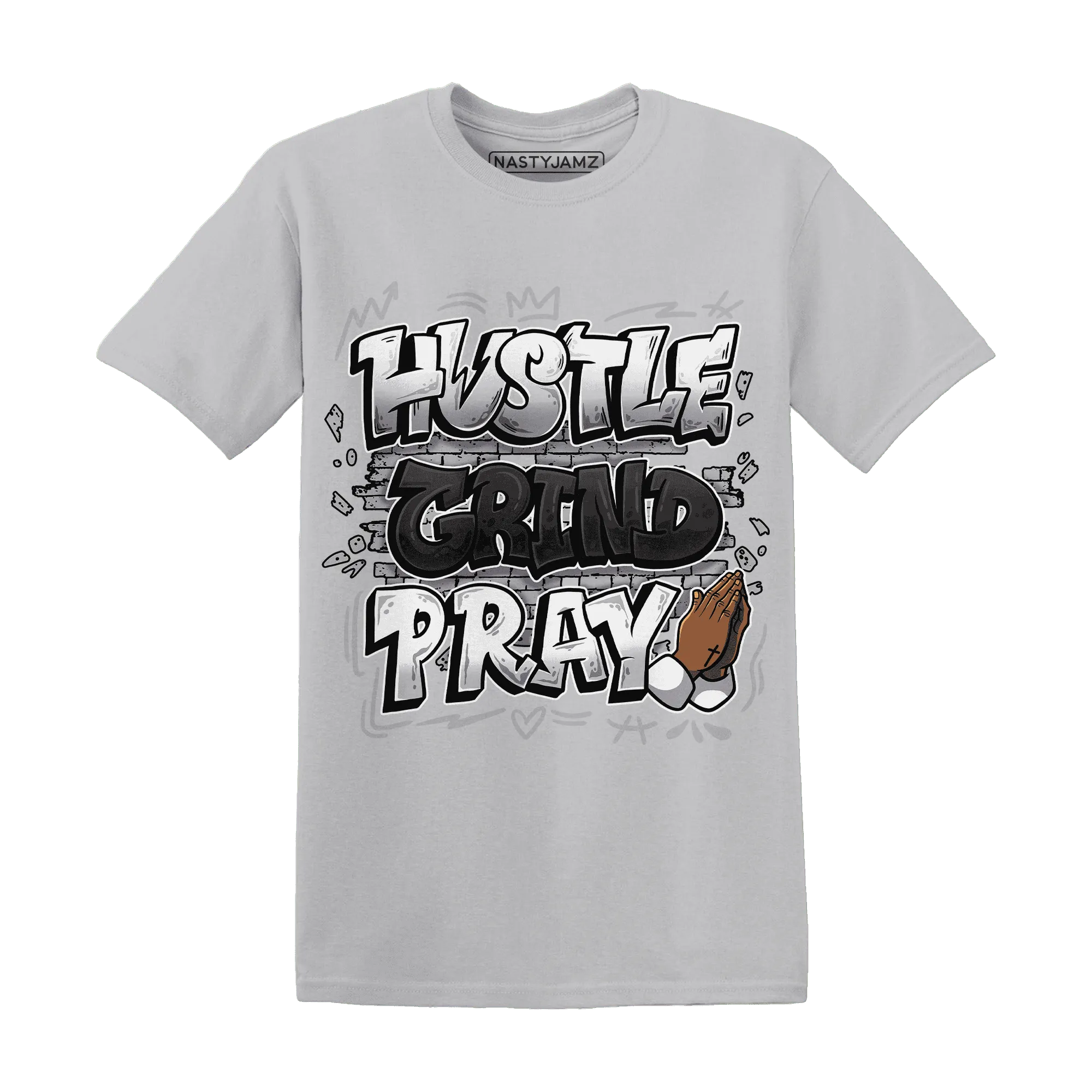 Wolf-Grey-1s-T-Shirt-Match-Hustle-Grind-Pray
