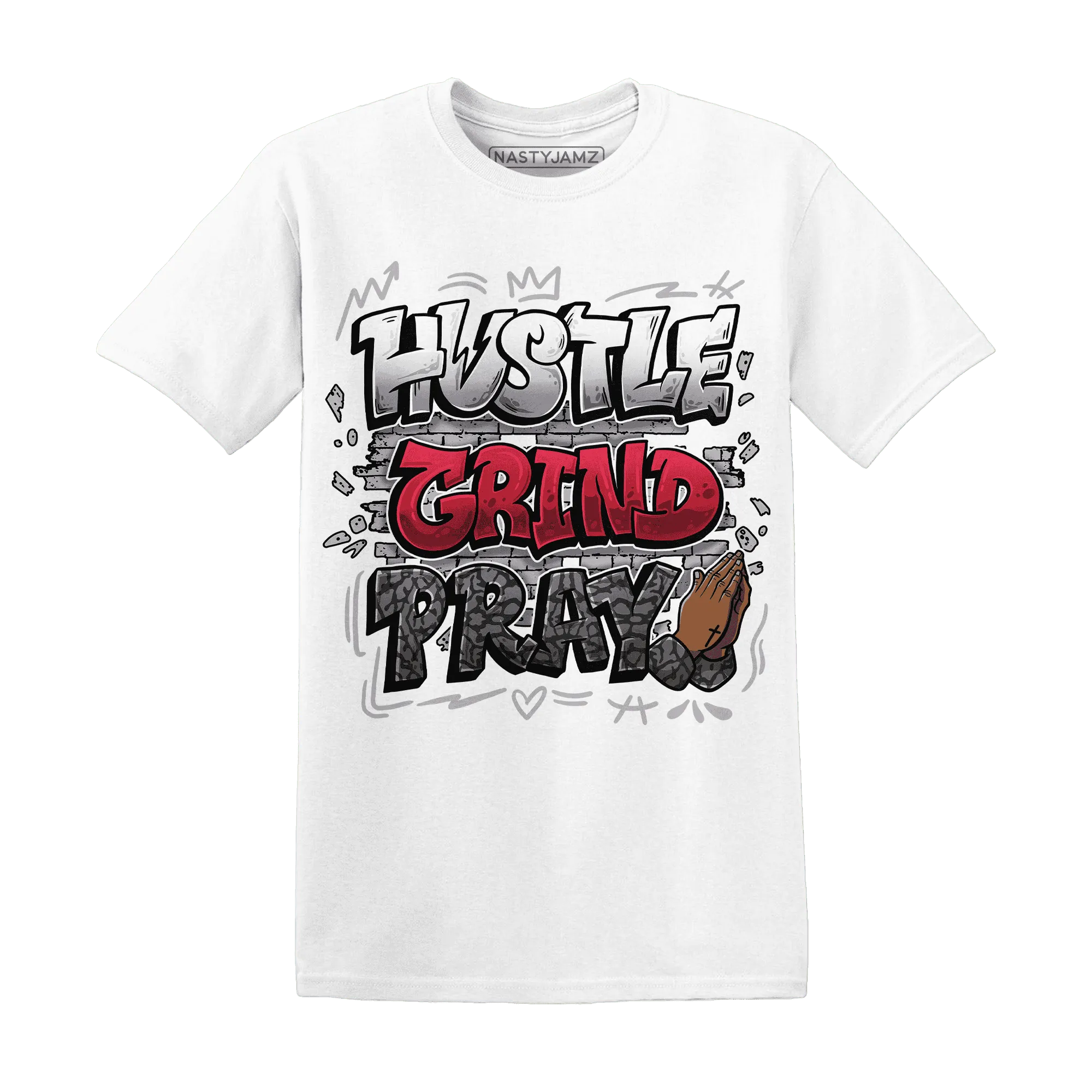 Cement-Grey-3s-T-Shirt-Match-Hustle-Grind-Pray