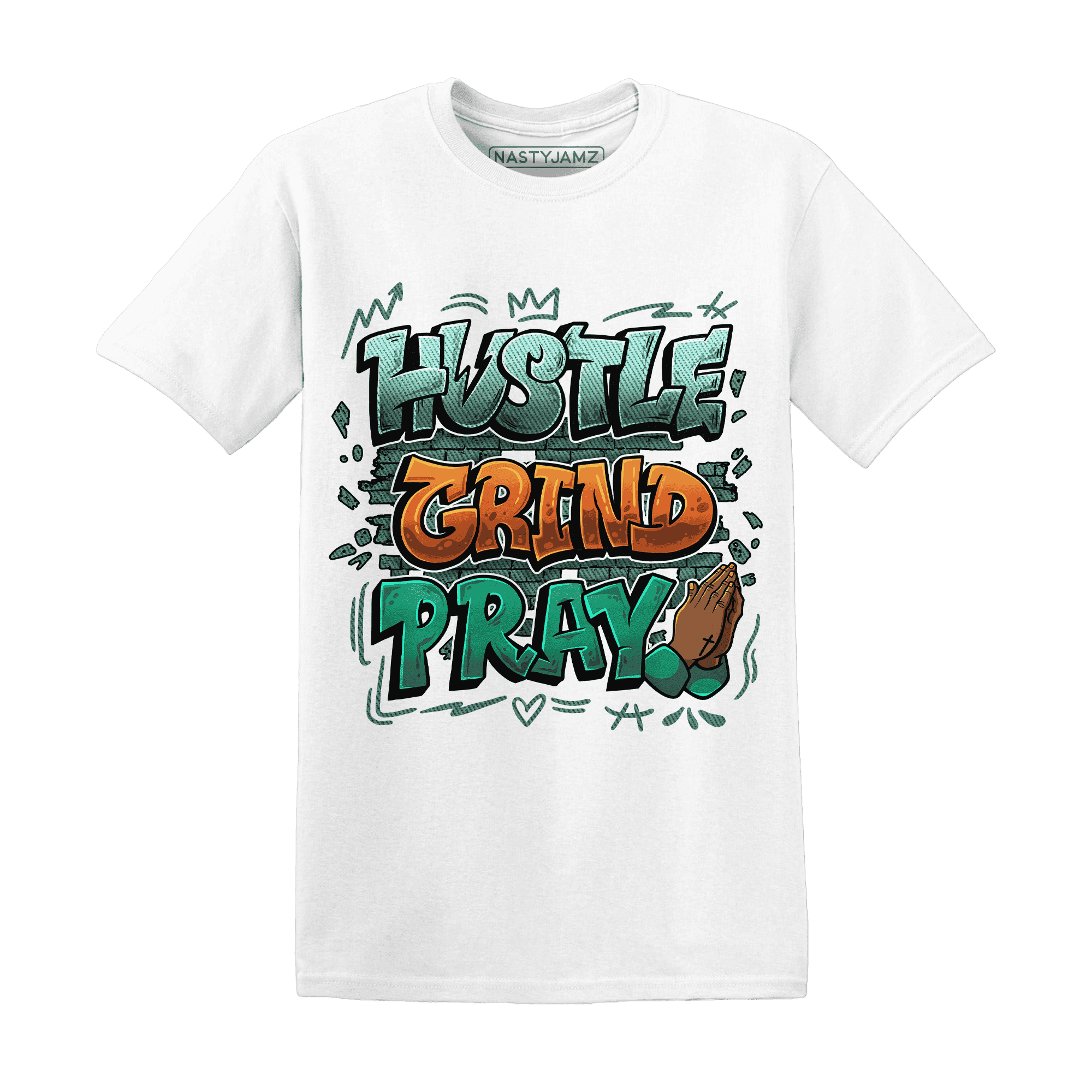 Nina CN Abney 3s T Shirt Match Hustle Grind Pray - NastyJamz