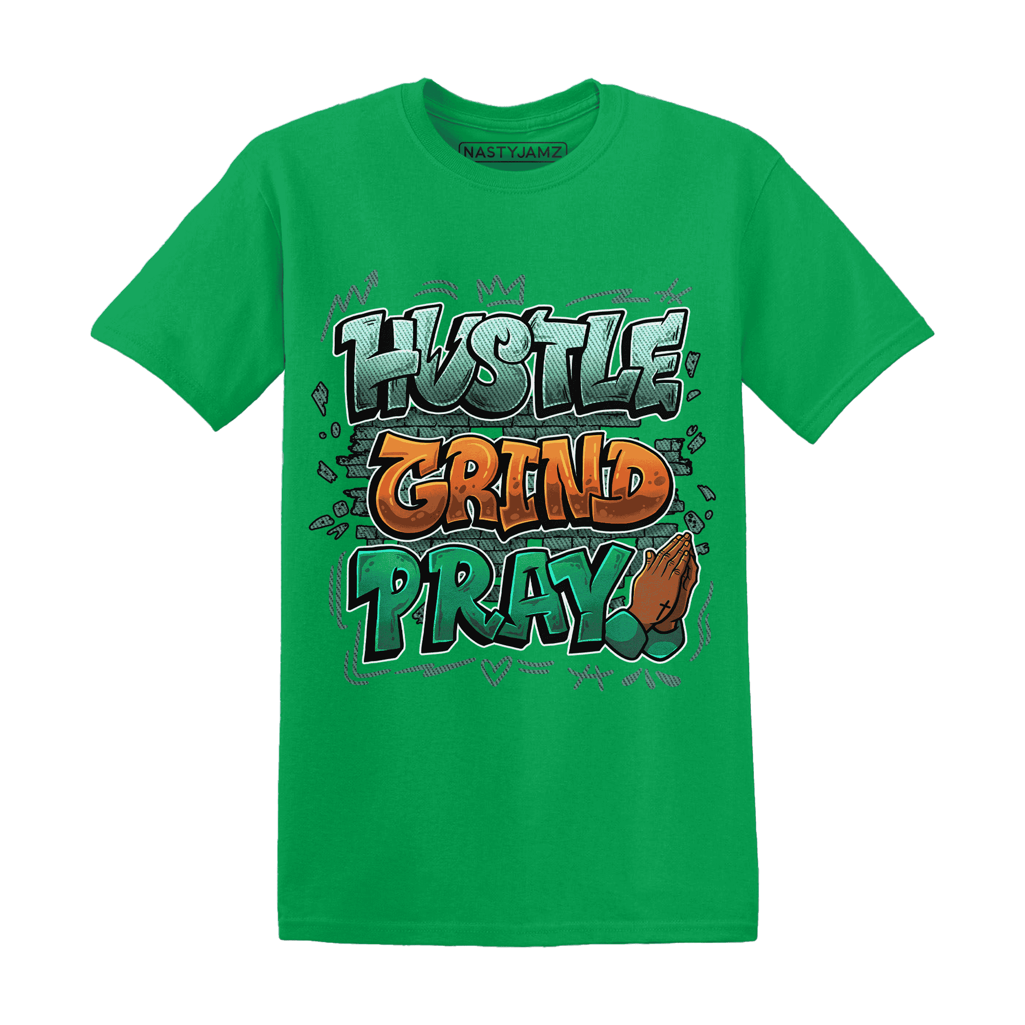 Nina CN Abney 3s T Shirt Match Hustle Grind Pray - NastyJamz