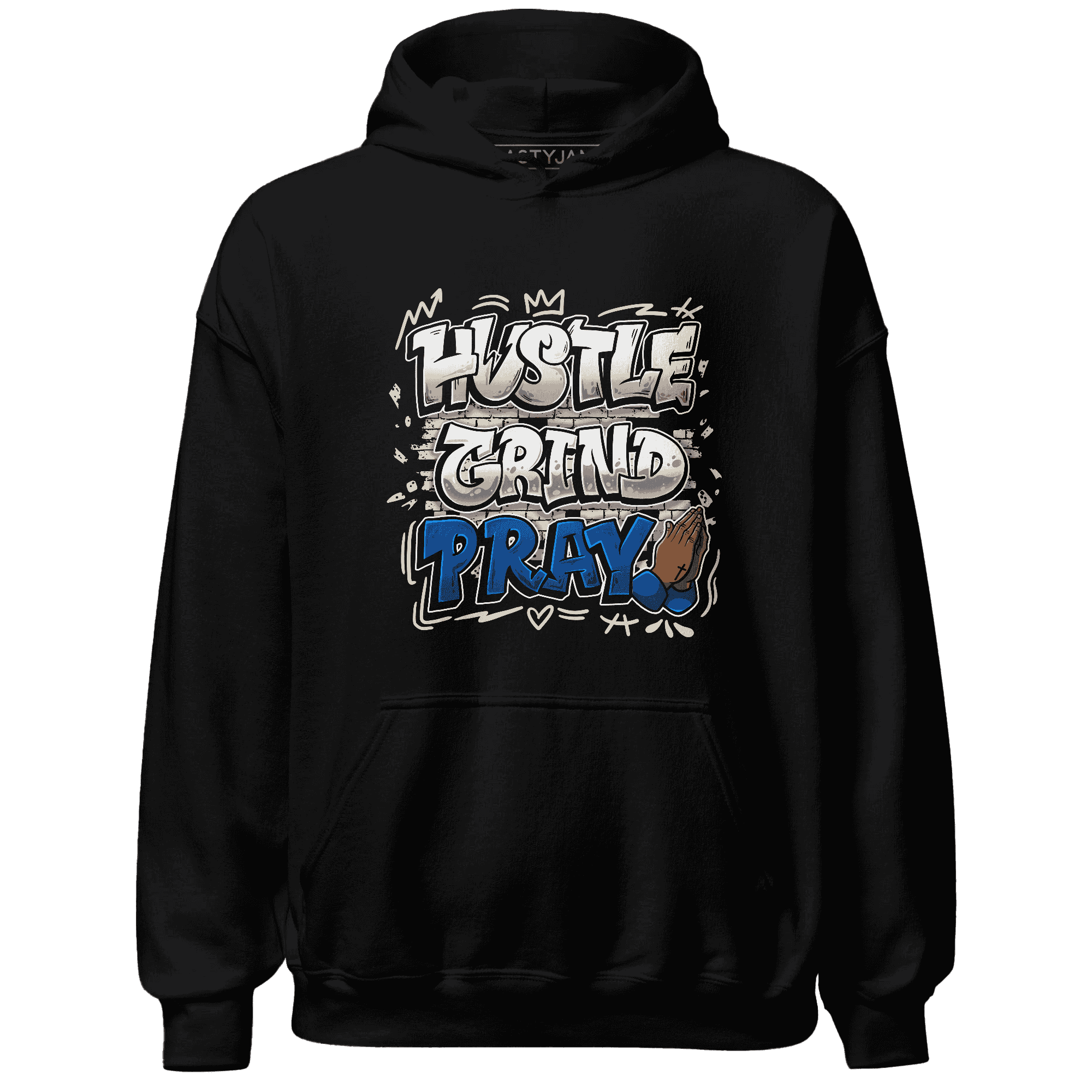 Quaiii 54s Hoodie Match Hustle Grind Pray - NastyJamz