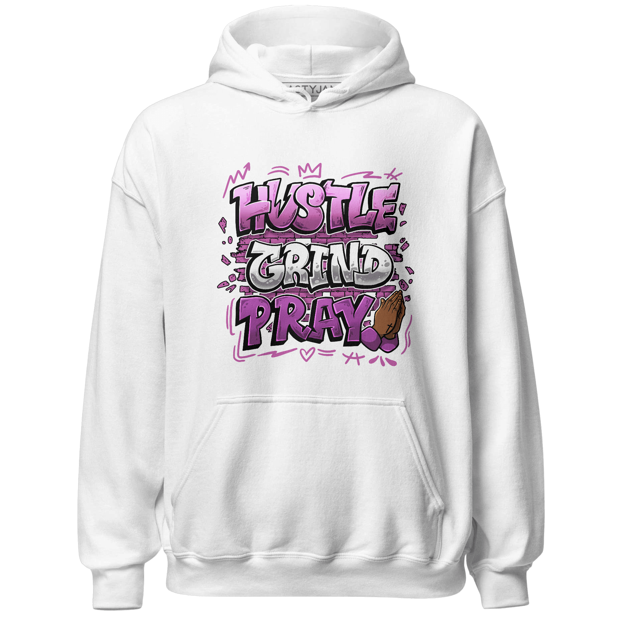 GS Hyper Violet 4s Hoodie Match Hustle Grind Pray - NastyJamz