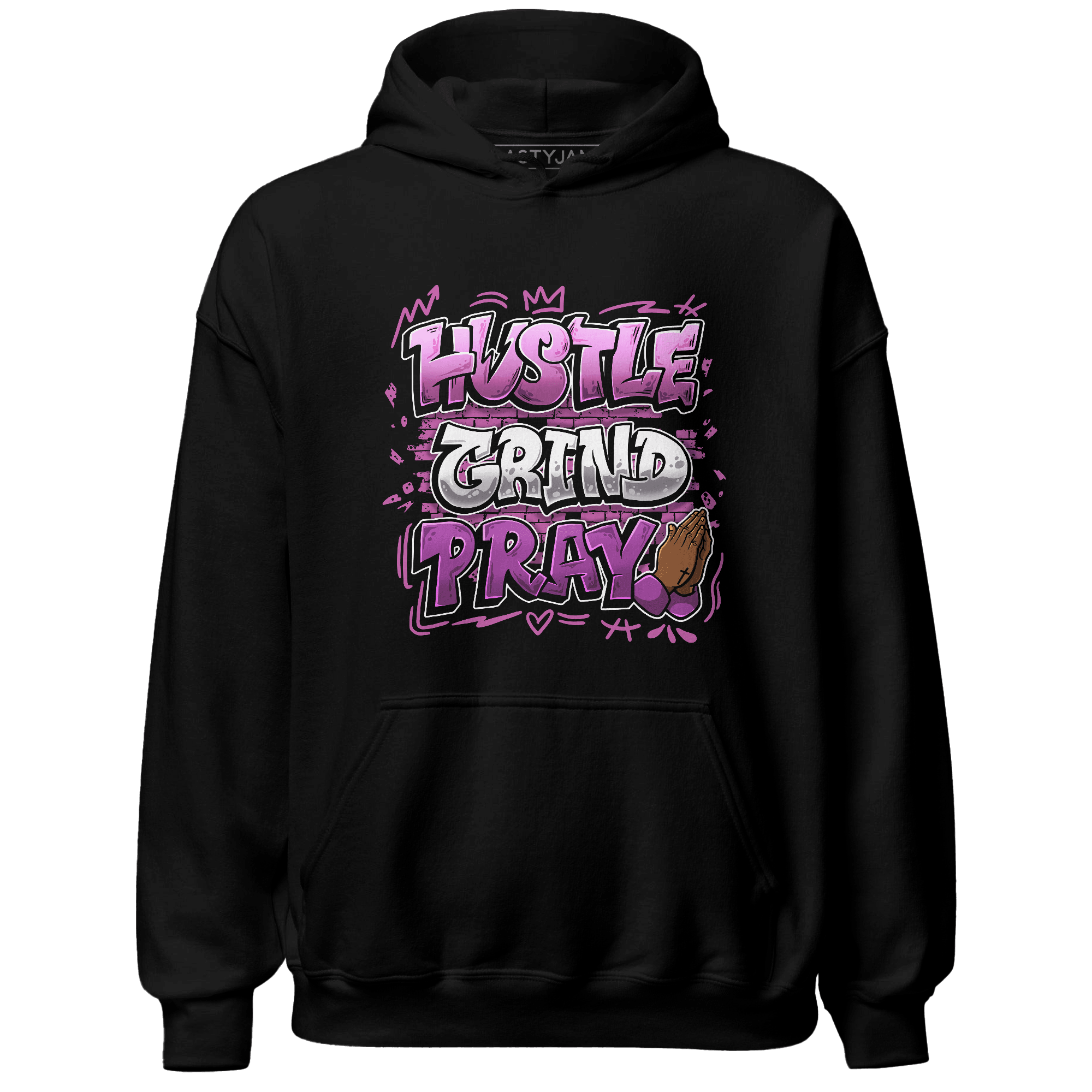 GS Hyper Violet 4s Hoodie Match Hustle Grind Pray - NastyJamz