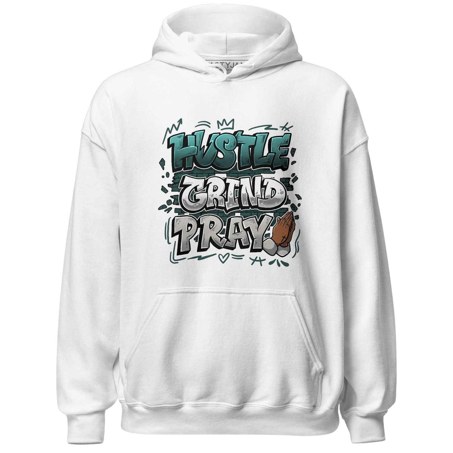 Oxidized Green 4s Hoodie Match Hustle Grind Pray - NastyJamz