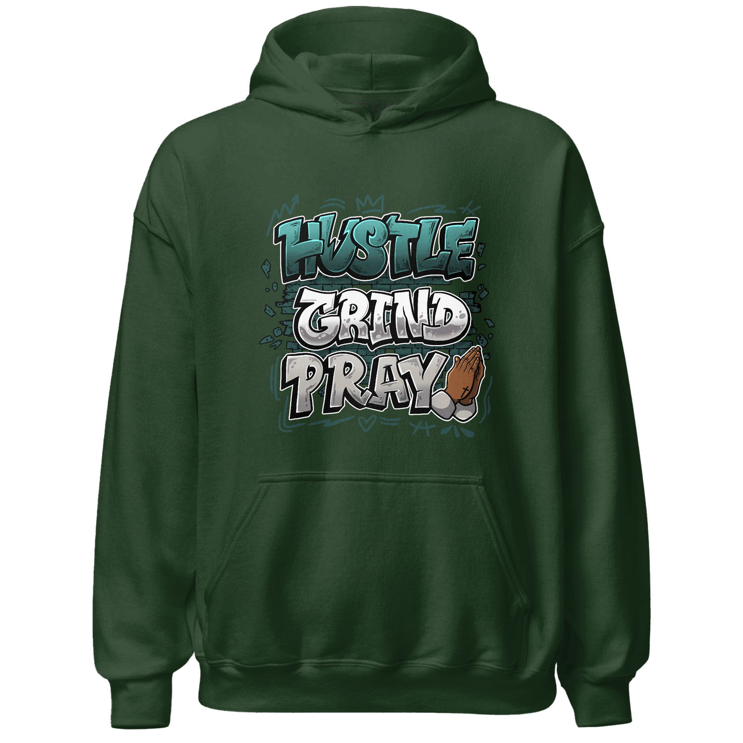 Oxidized Green 4s Hoodie Match Hustle Grind Pray - NastyJamz