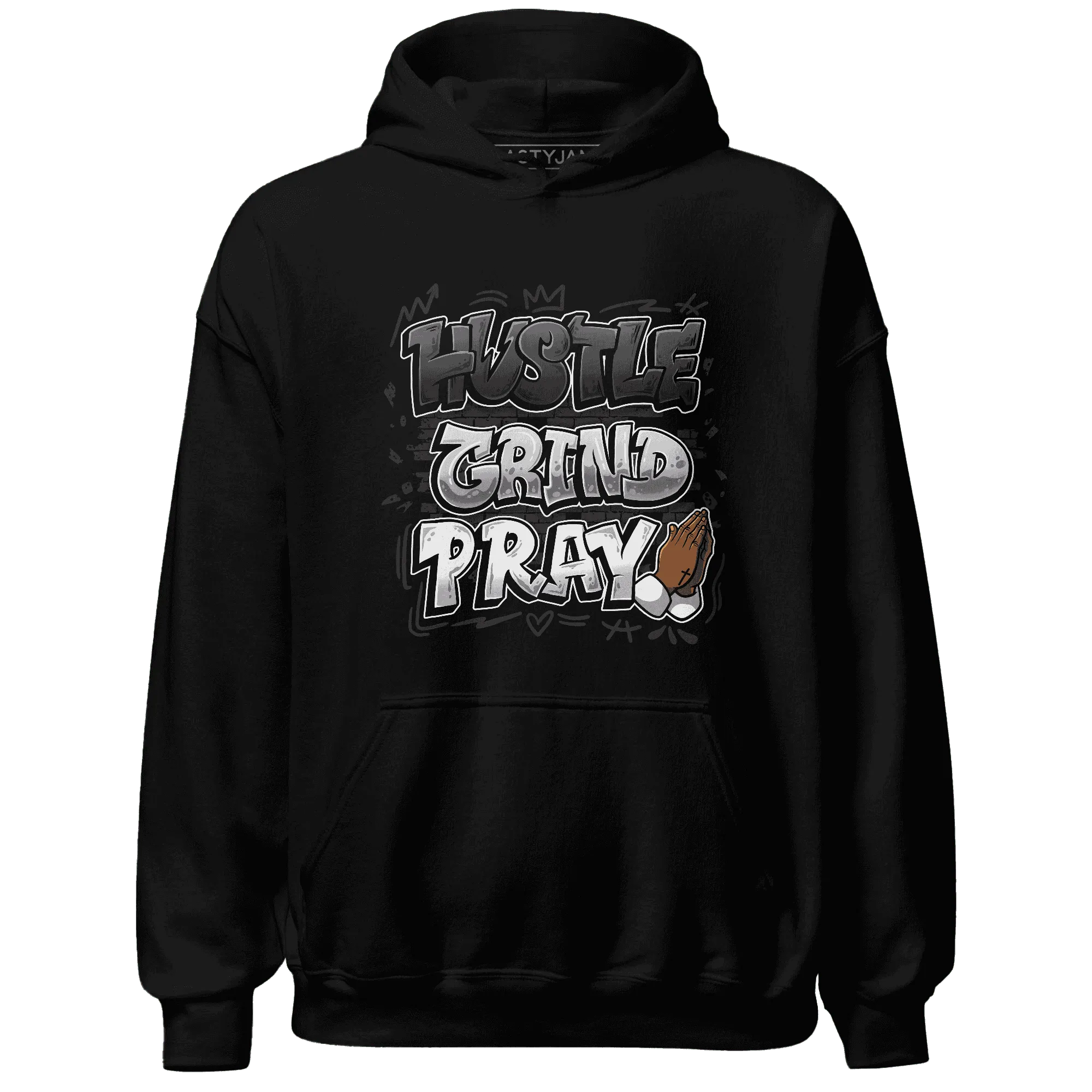 White-Thunder-4s-Hoodie-Match-Hustle-Grind-Pray