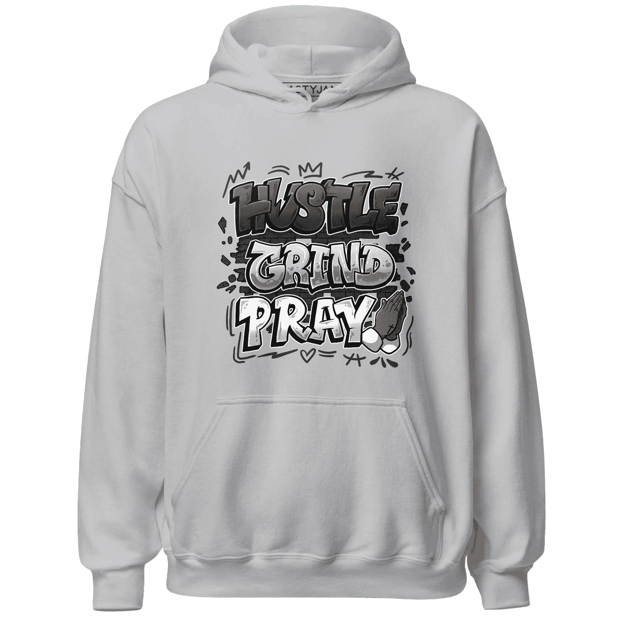 White-Thunder-4s-Hoodie-Match-Hustle-Grind-Pray