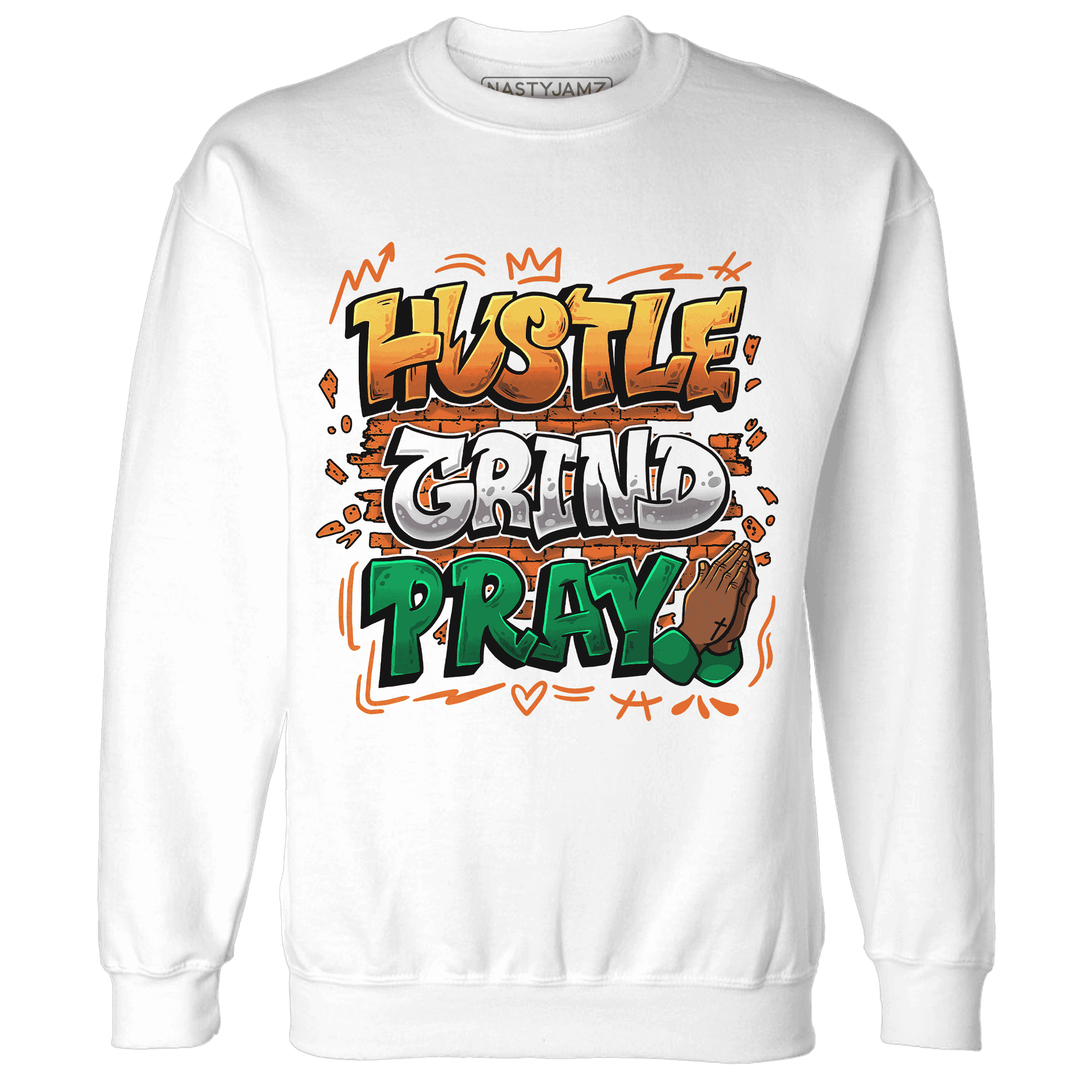 MAM Hurricanes 5s Sweatshirt Match Hustle Grind Pray - NastyJamz