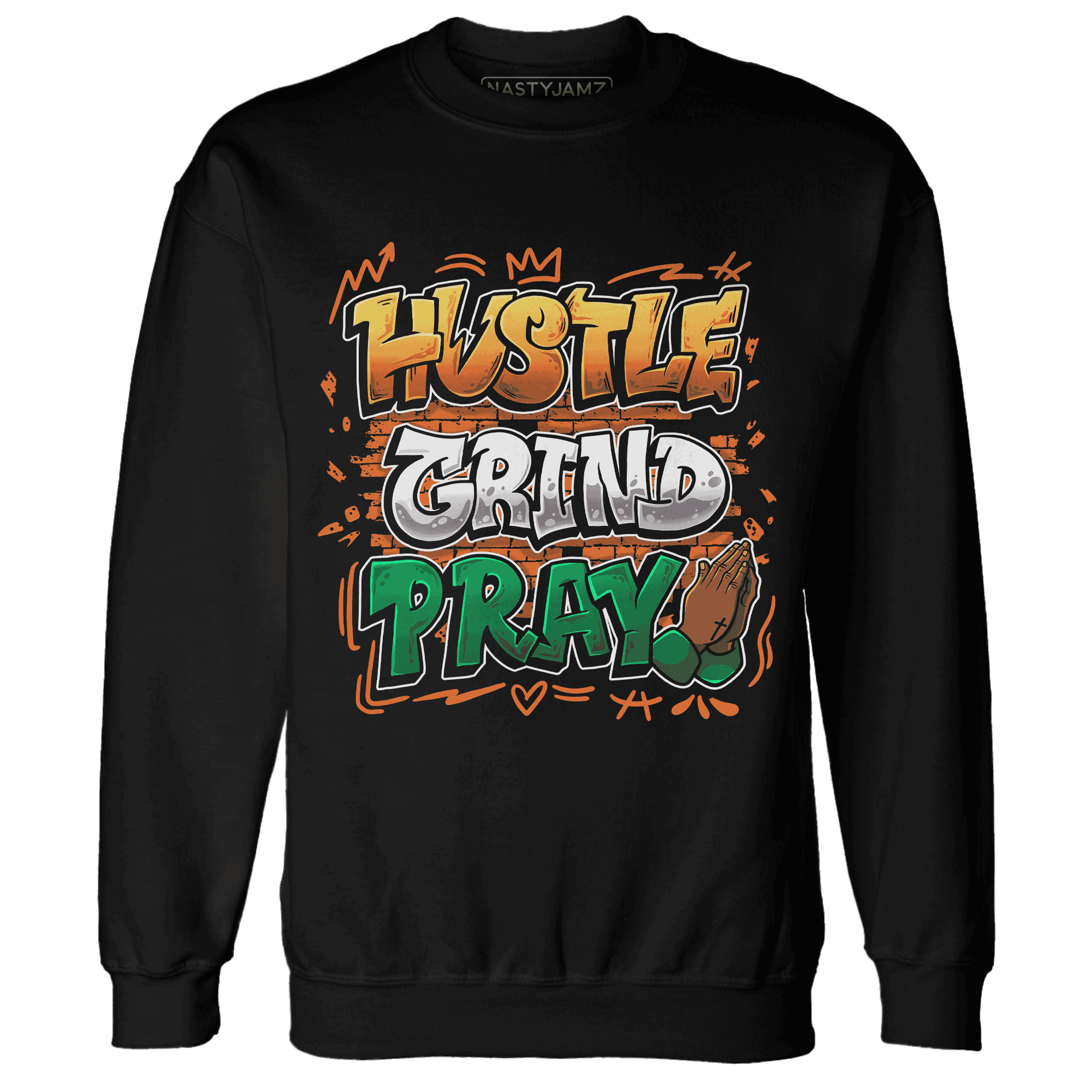 MAM Hurricanes 5s Sweatshirt Match Hustle Grind Pray - NastyJamz