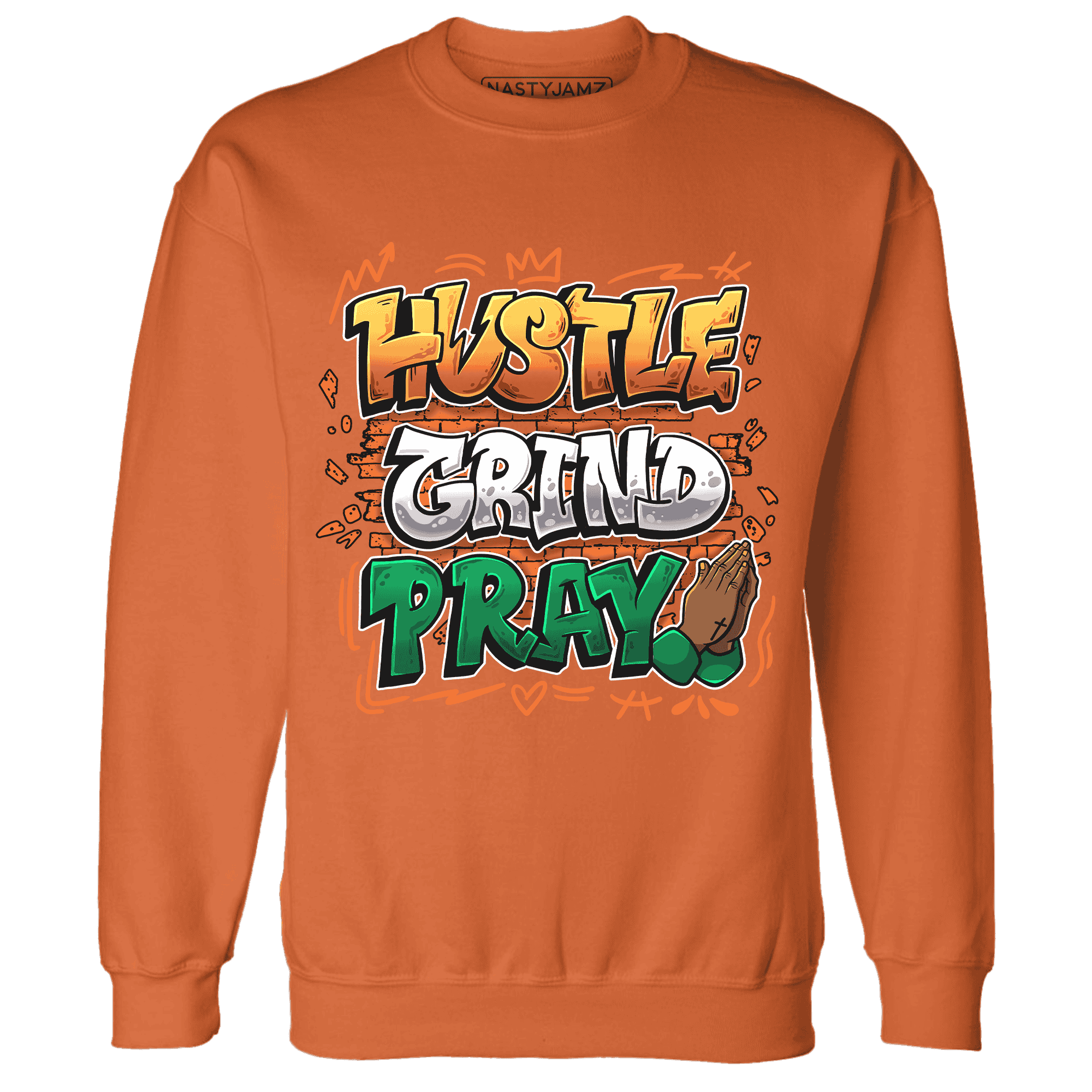 MAM Hurricanes 5s Sweatshirt Match Hustle Grind Pray - NastyJamz
