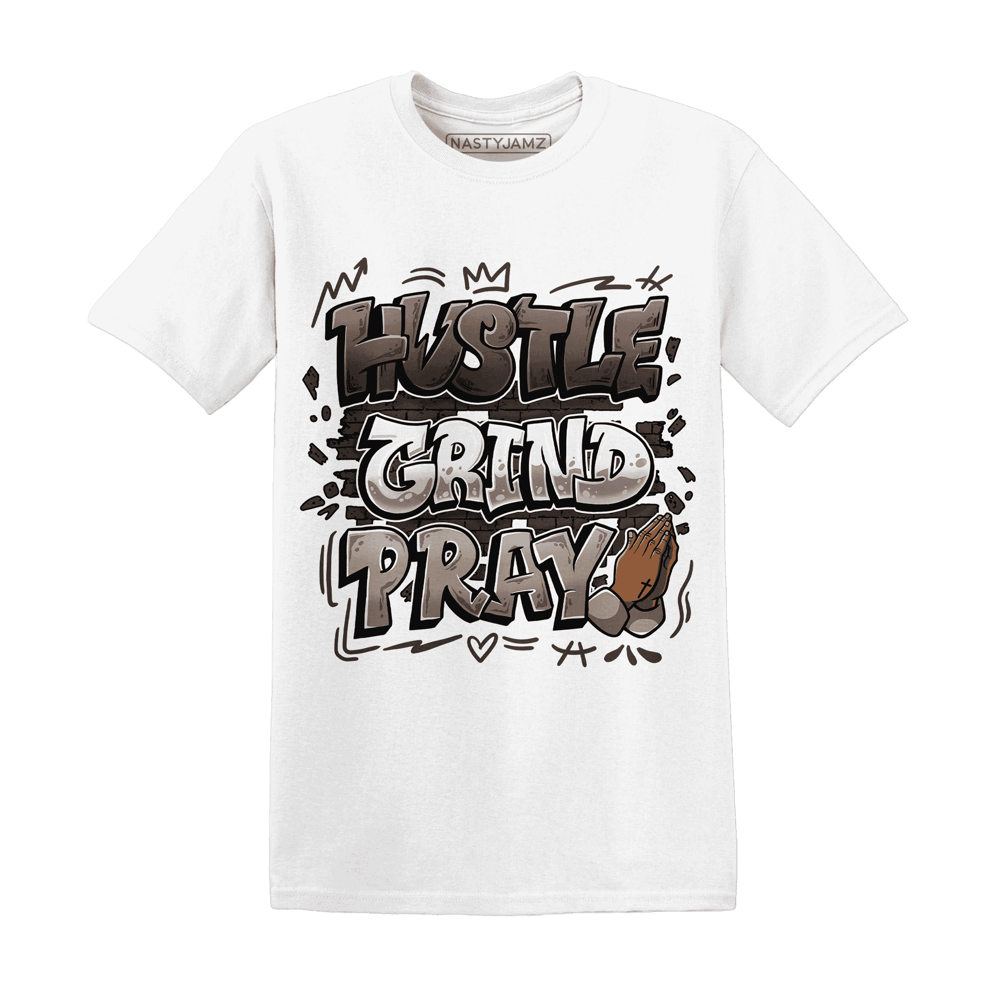Dunk Low Baroque Brown T Shirt Match Hustle Grind Pray - NastyJamz