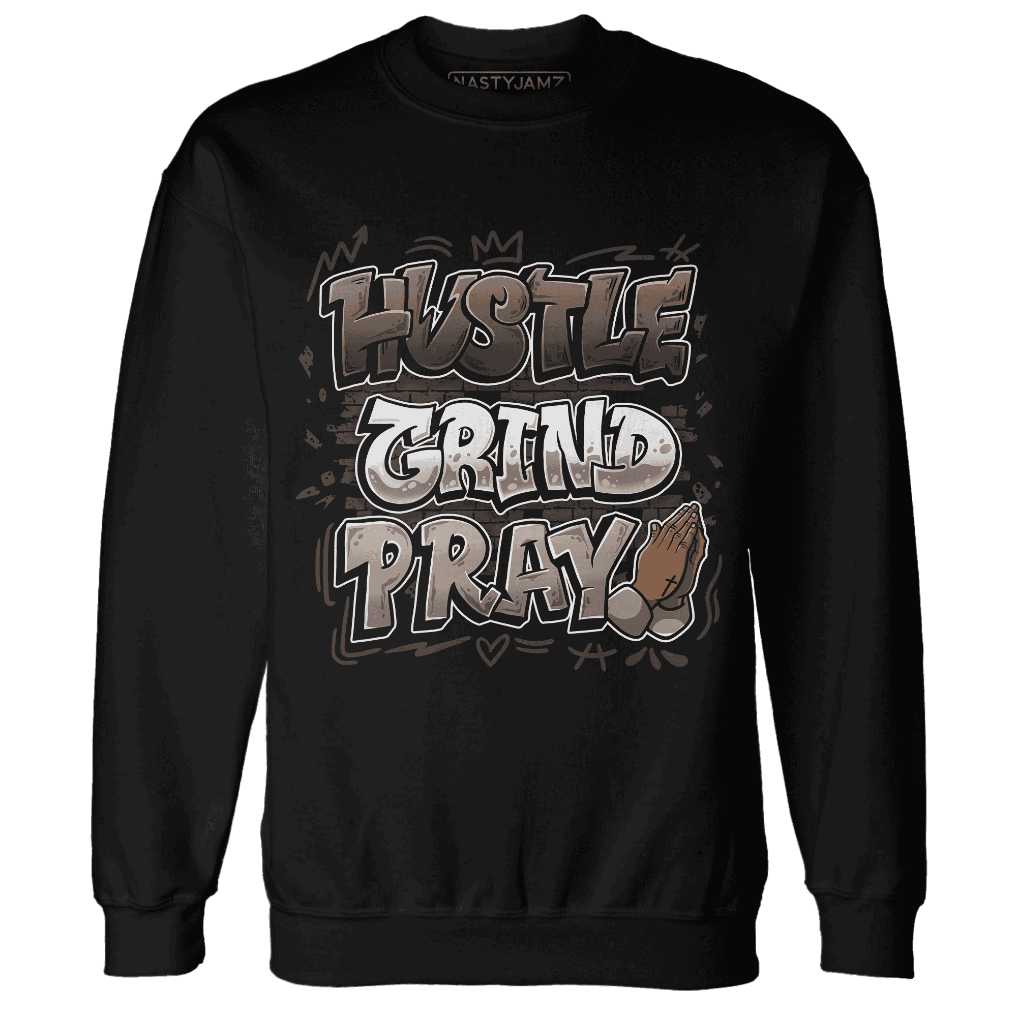 Dunk Low Baroque Brown Sweatshirt Match Hustle Grind Pray - NastyJamz