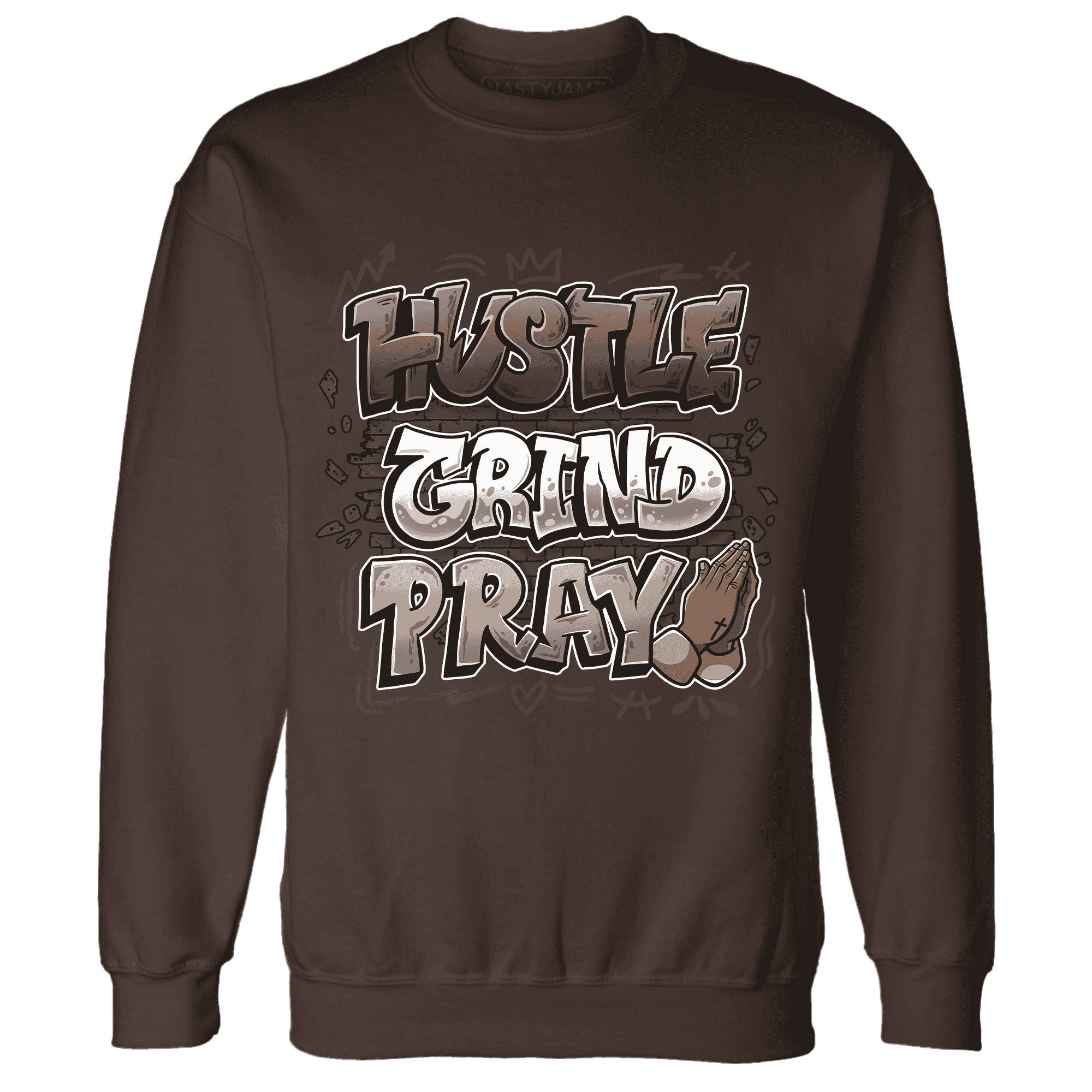 Dunk Low Baroque Brown Sweatshirt Match Hustle Grind Pray - NastyJamz