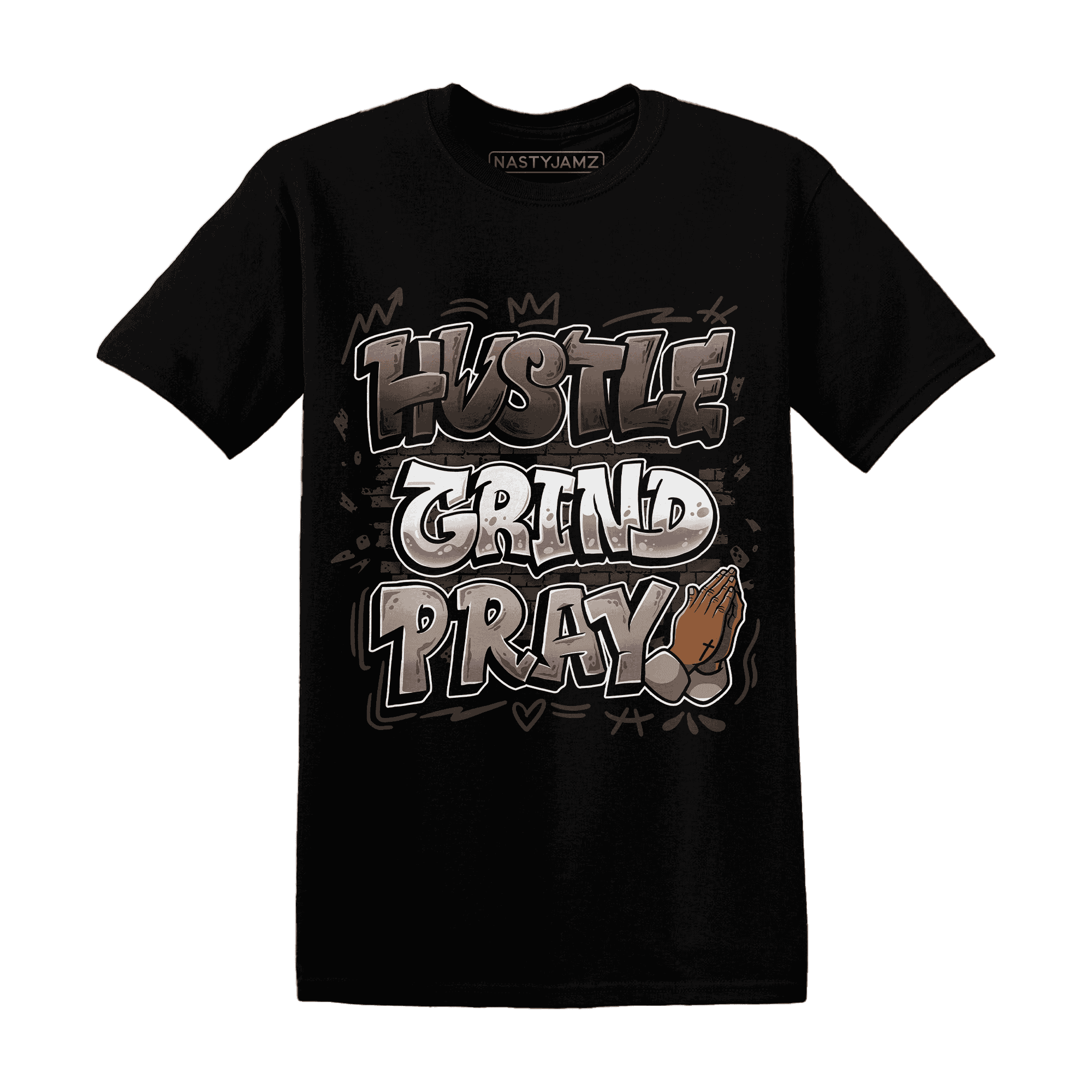 Dunk Low Baroque Brown T Shirt Match Hustle Grind Pray - NastyJamz