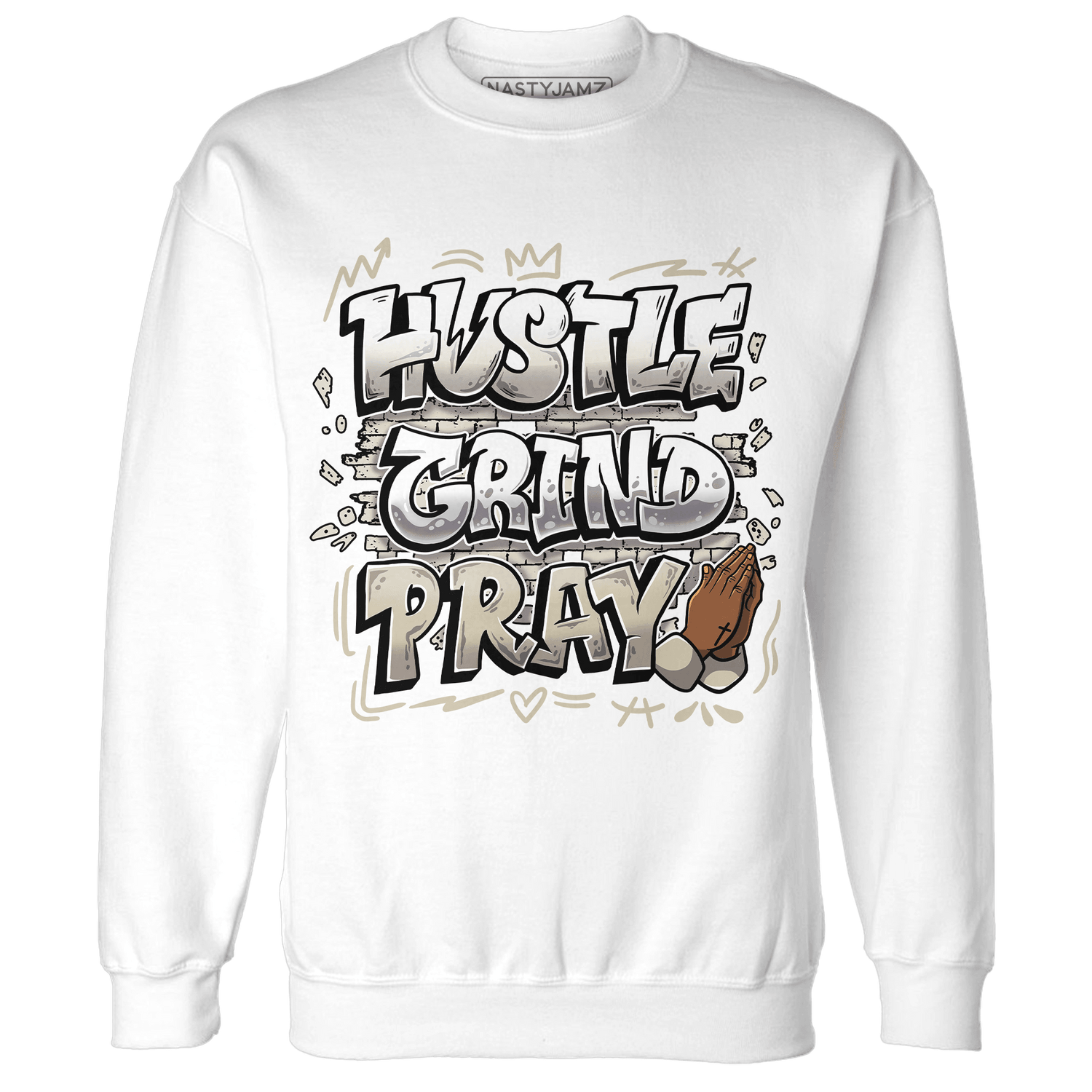 Gratitude 11s Sweatshirt Match Hustle Grind Pray - NastyJamz