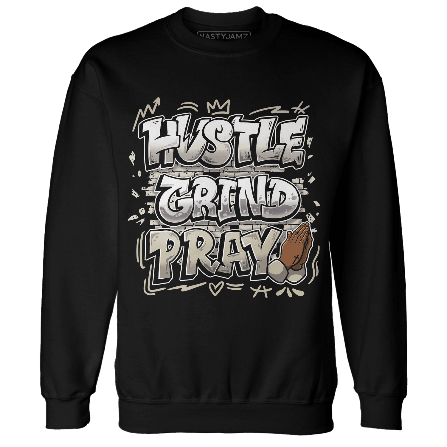 Gratitude 11s Sweatshirt Match Hustle Grind Pray - NastyJamz