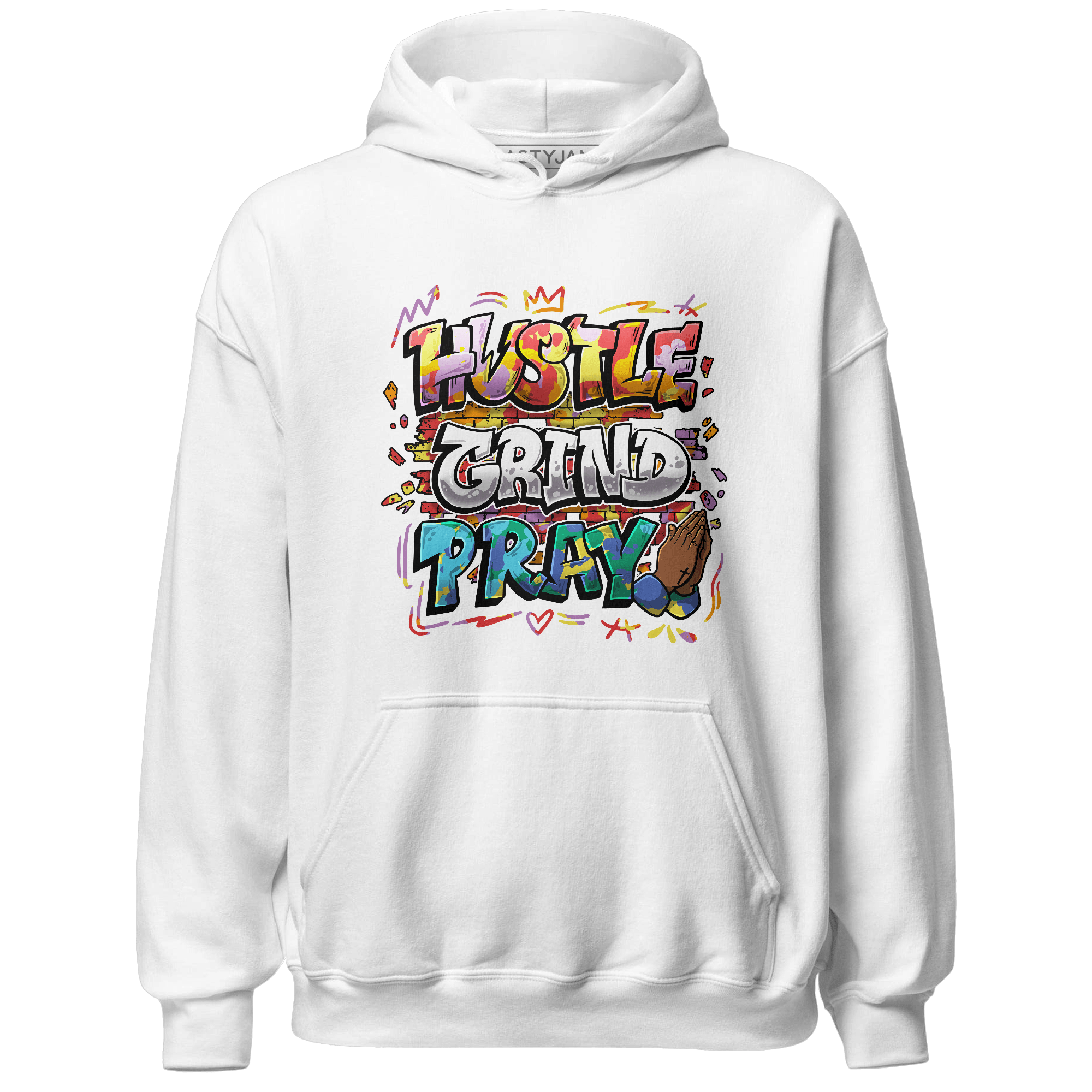 Mid GS Six Championships 1s Hoodie Match Hustle Grind Pray - NastyJamz
