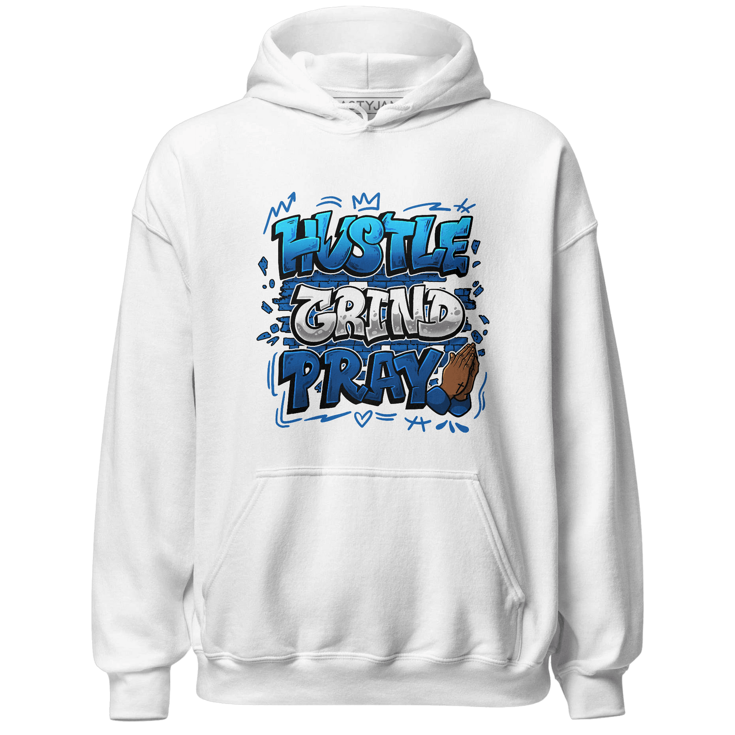 Royal Reimagined 1s Hoodie Match Hustle Grind Pray - NastyJamz