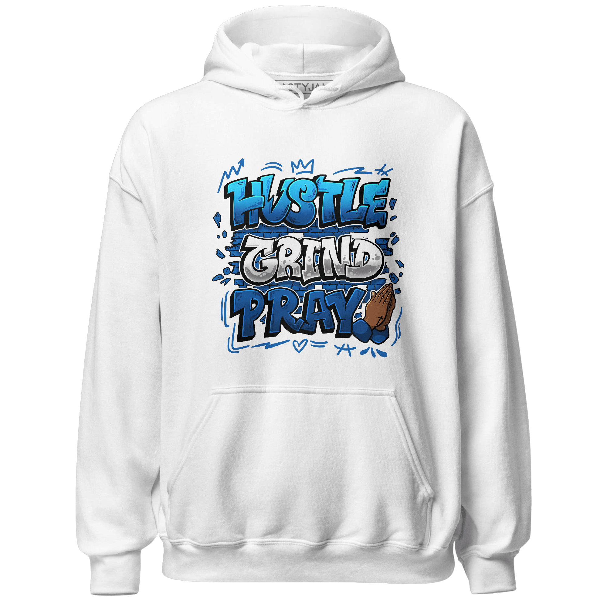 Royal Reimagined 1s Hoodie Match Hustle Grind Pray - NastyJamz