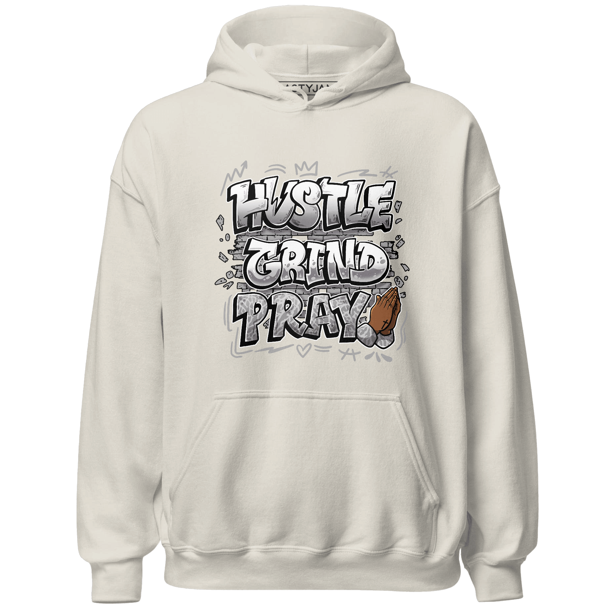 Craft Ivory 3s Hoodie Match Hustle Grind Pray - NastyJamz