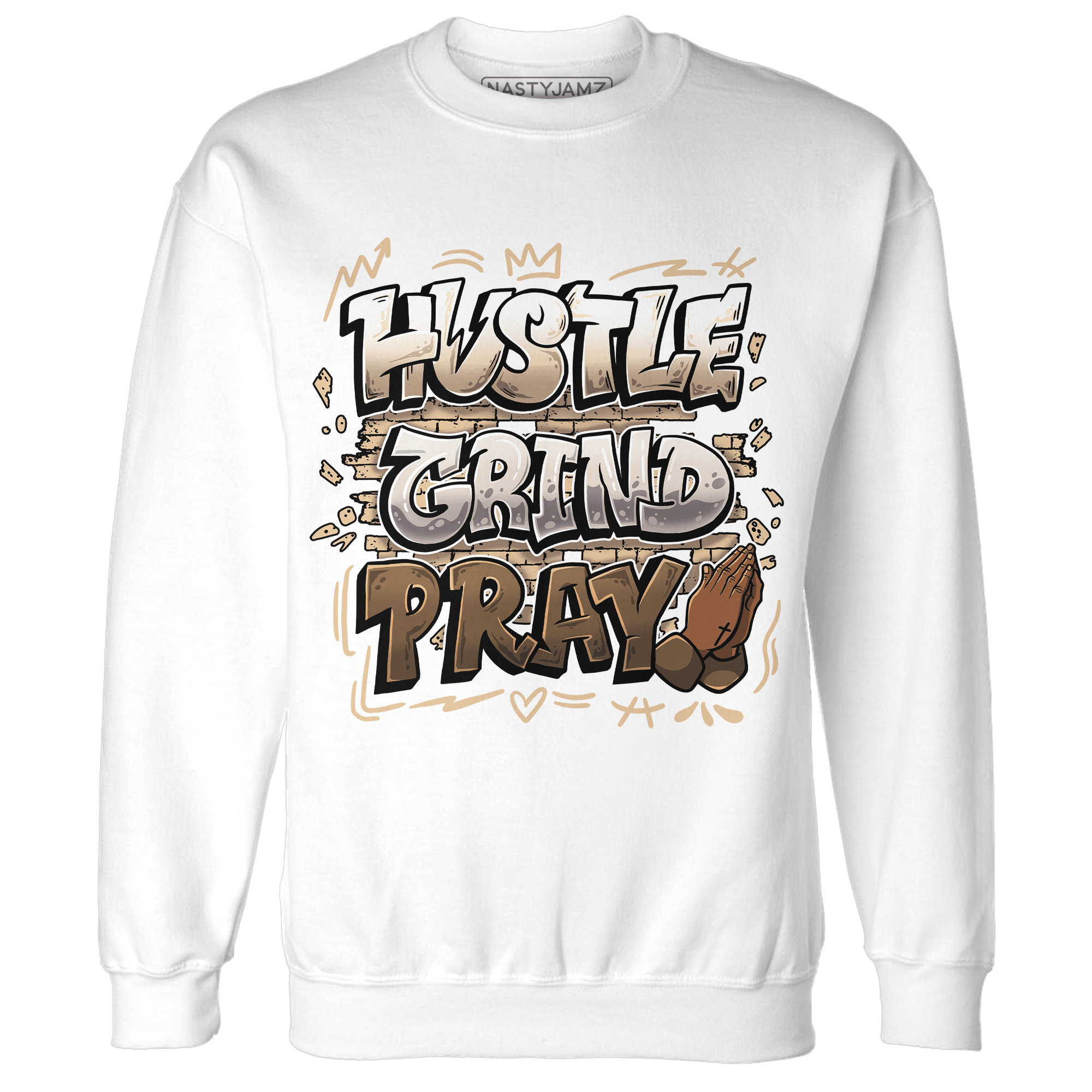 Palomino 3s Sweatshirt Match Hustle Grind Pray - NastyJamz