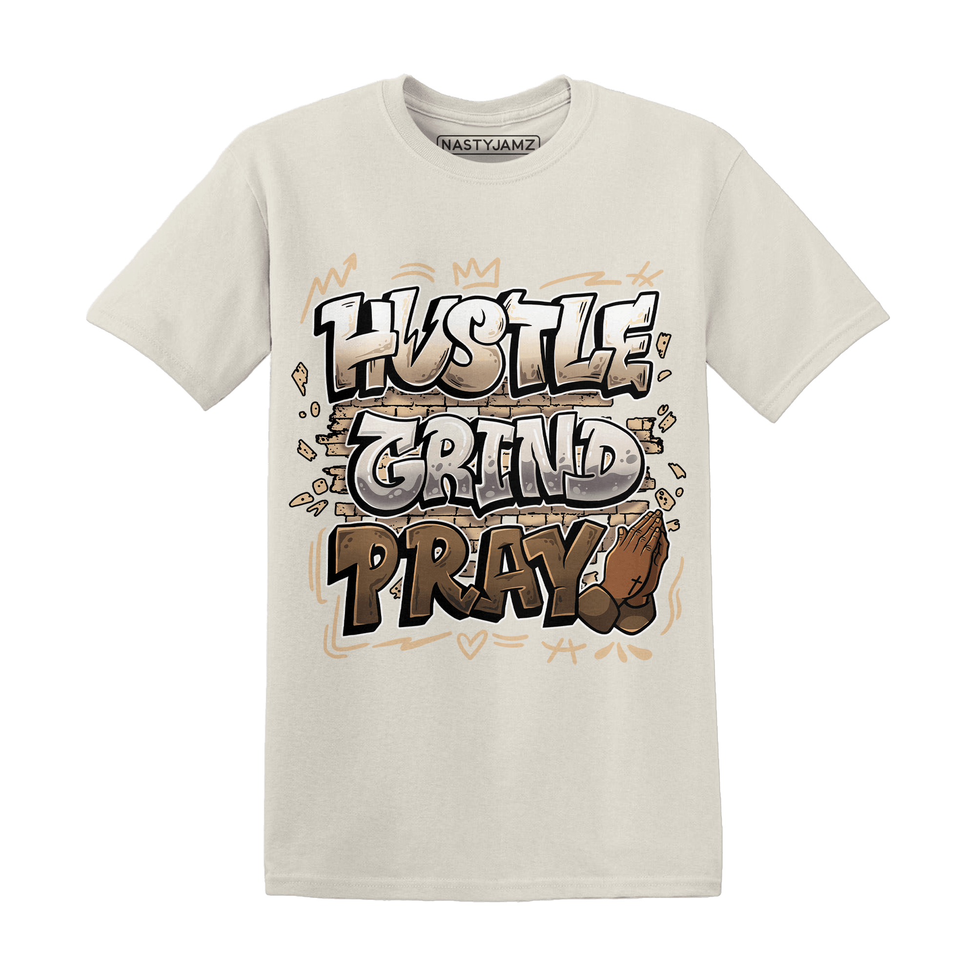 Palomino 3s T Shirt Match Hustle Grind Pray - NastyJamz