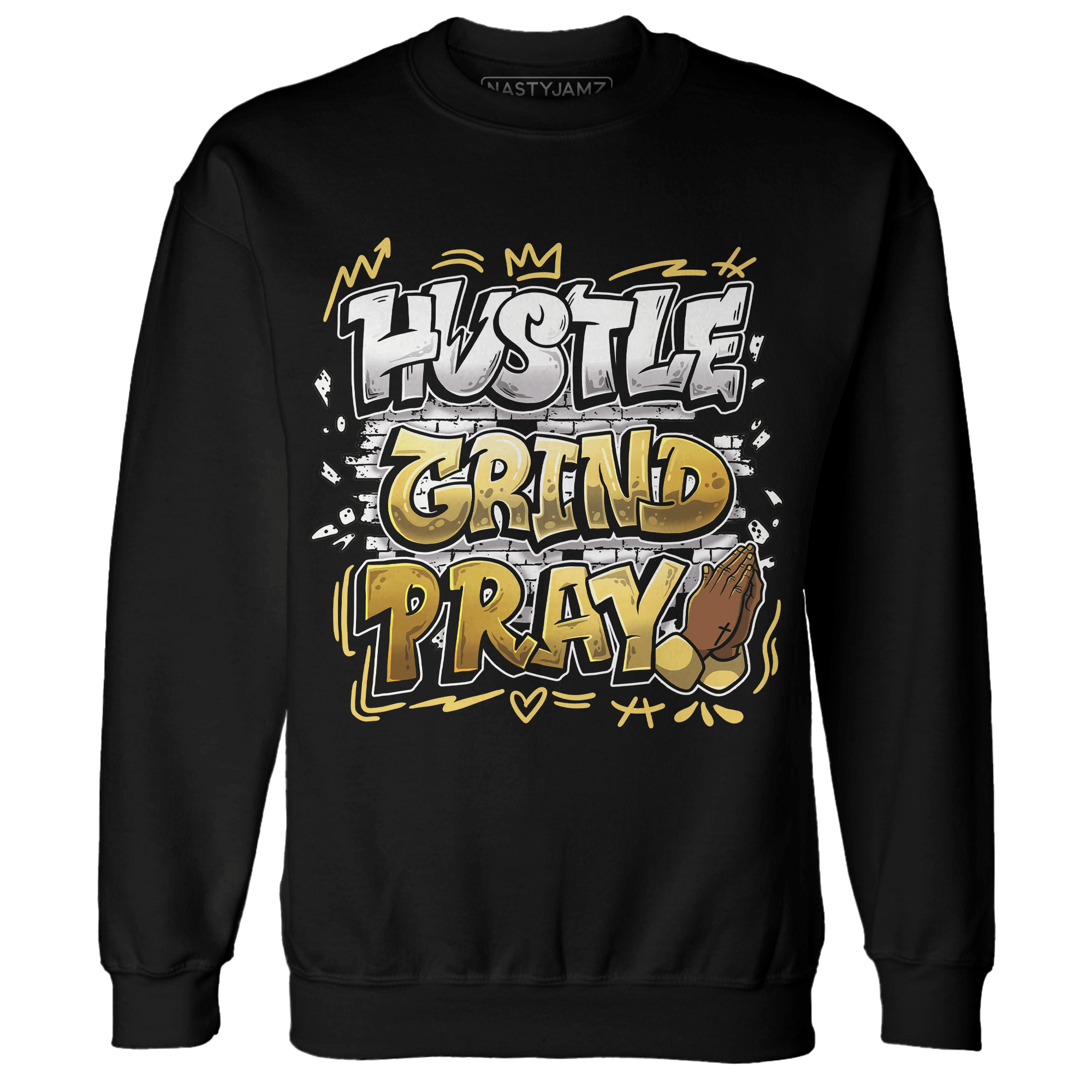 Sail 4s Sweatshirt Match Hustle Grind Pray - NastyJamz