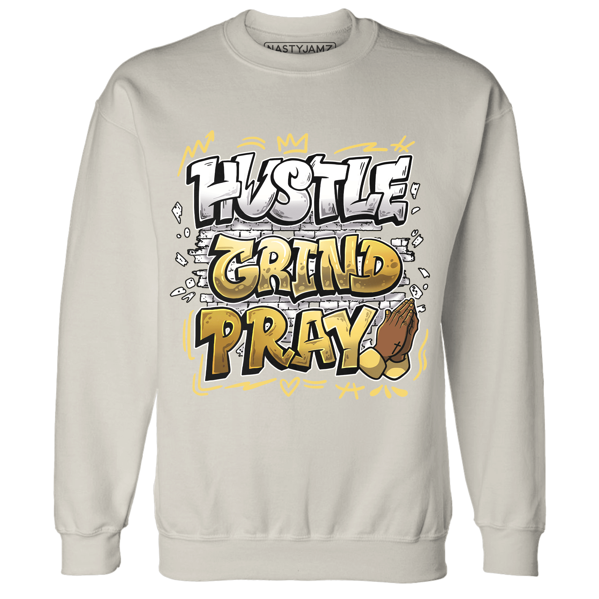 Sail 4s Sweatshirt Match Hustle Grind Pray - NastyJamz