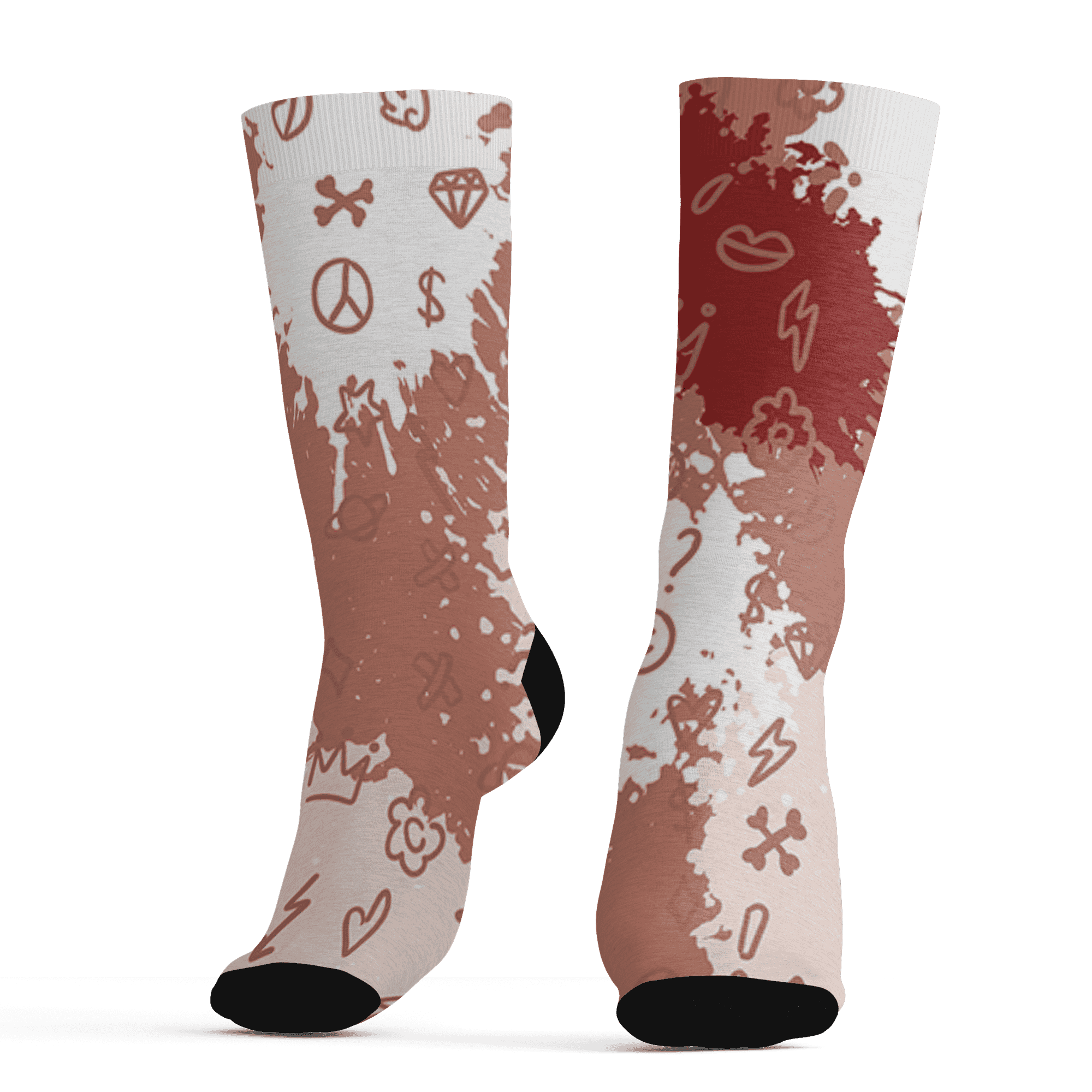 Dune Red 13s Socks Match Hustle Grind Pray 3D All-Over Print - NastyJamz