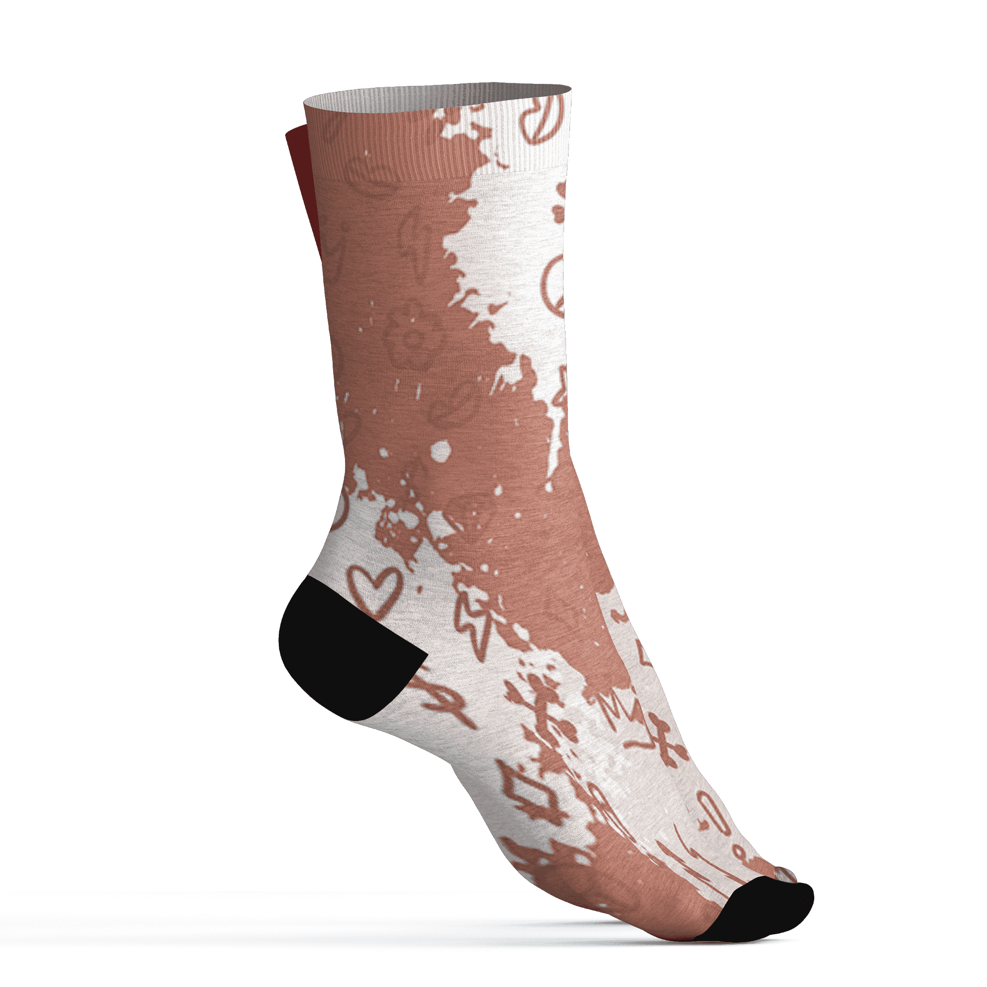 Dune Red 13s Socks Match Hustle Grind Pray 3D All-Over Print - NastyJamz