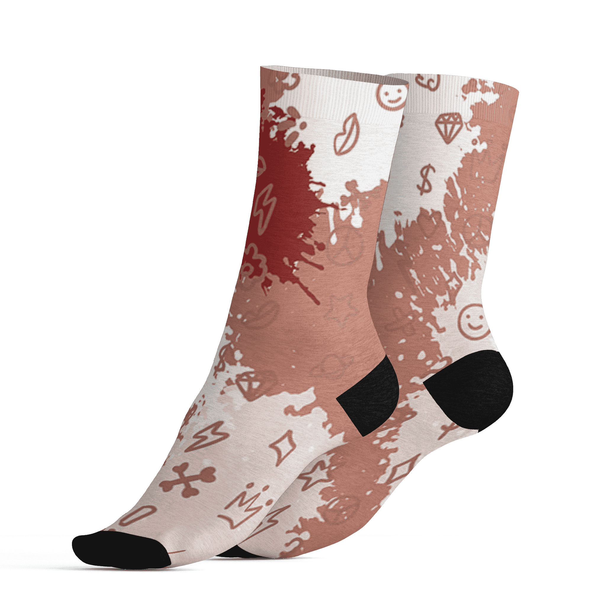 Dune Red 13s Socks Match Hustle Grind Pray 3D All-Over Print - NastyJamz