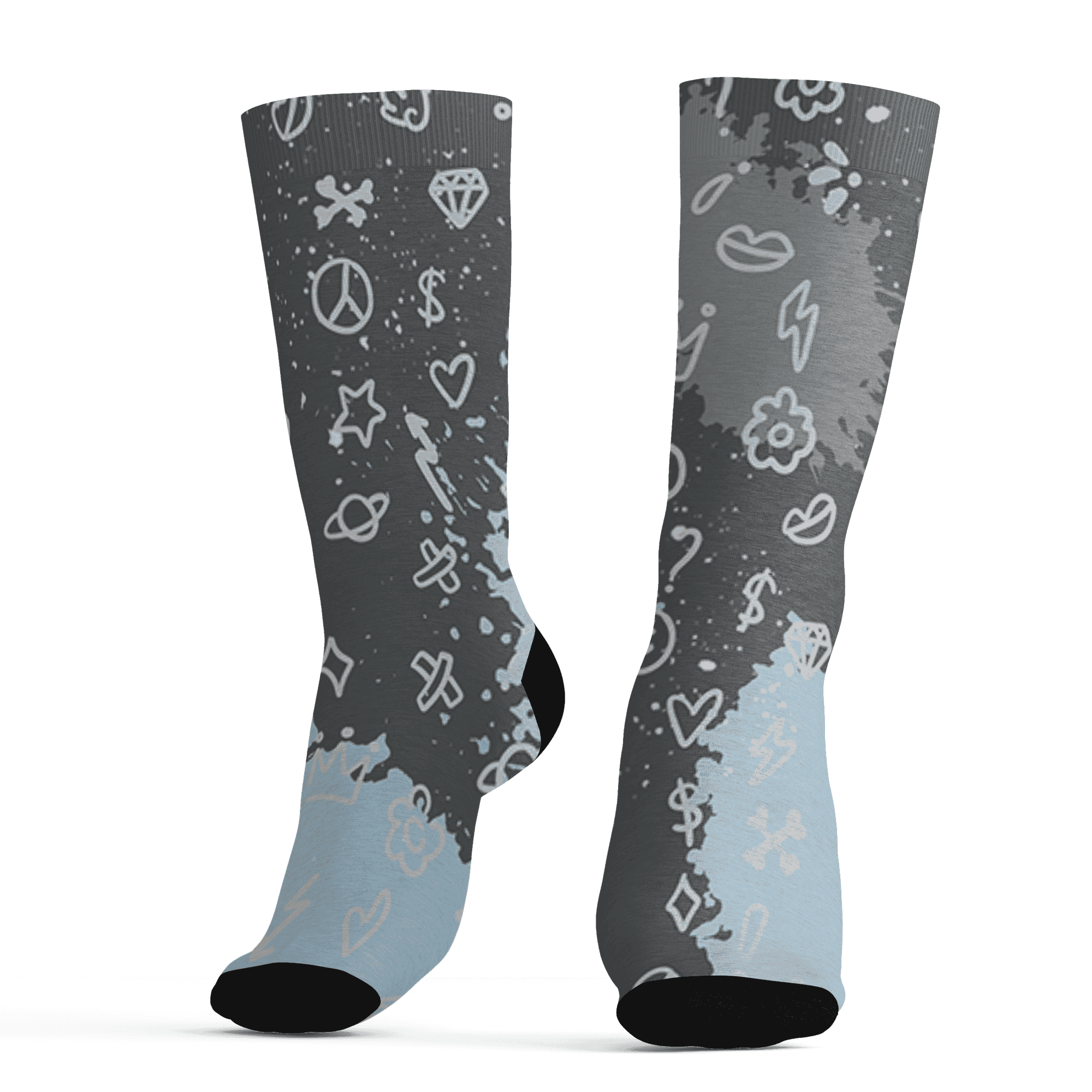 Paris Olympicsss 4s Socks Match Hustle Grind Pray 3D All-Over Print - NastyJamz
