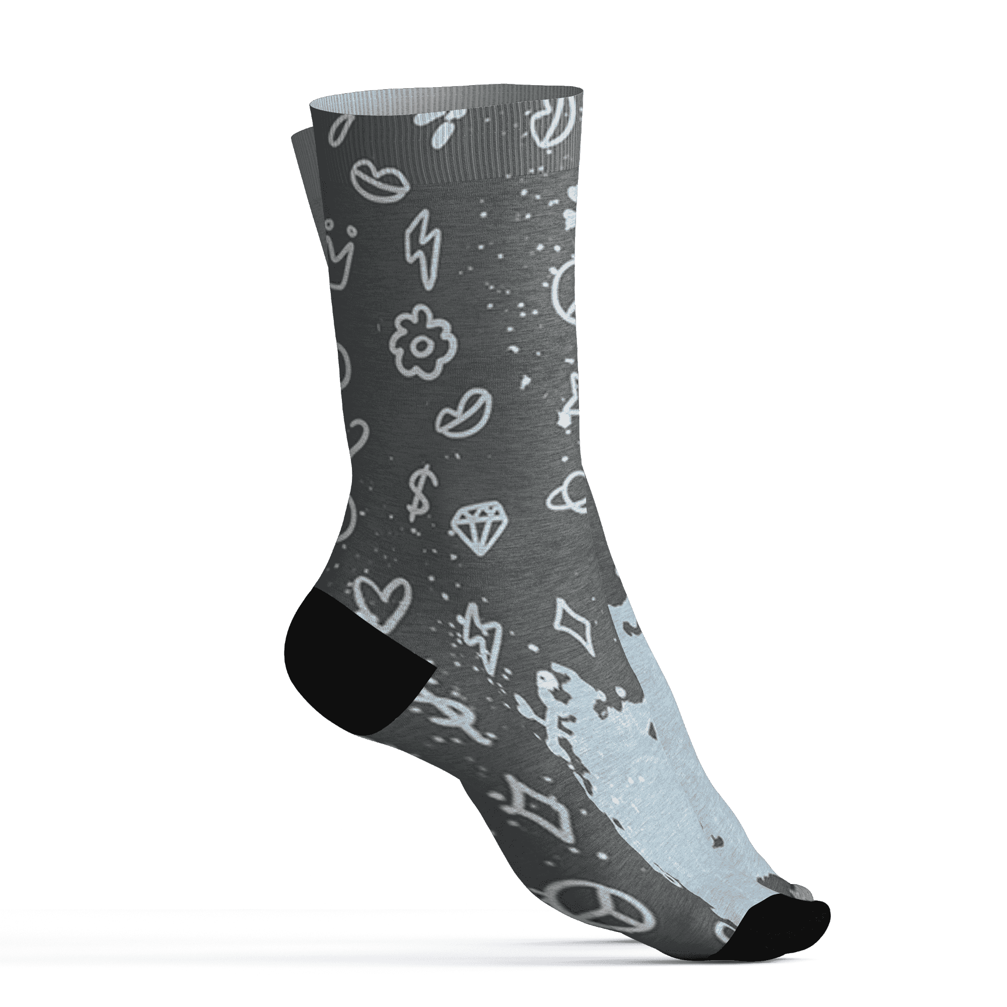 Paris Olympicsss 4s Socks Match Hustle Grind Pray 3D All-Over Print - NastyJamz