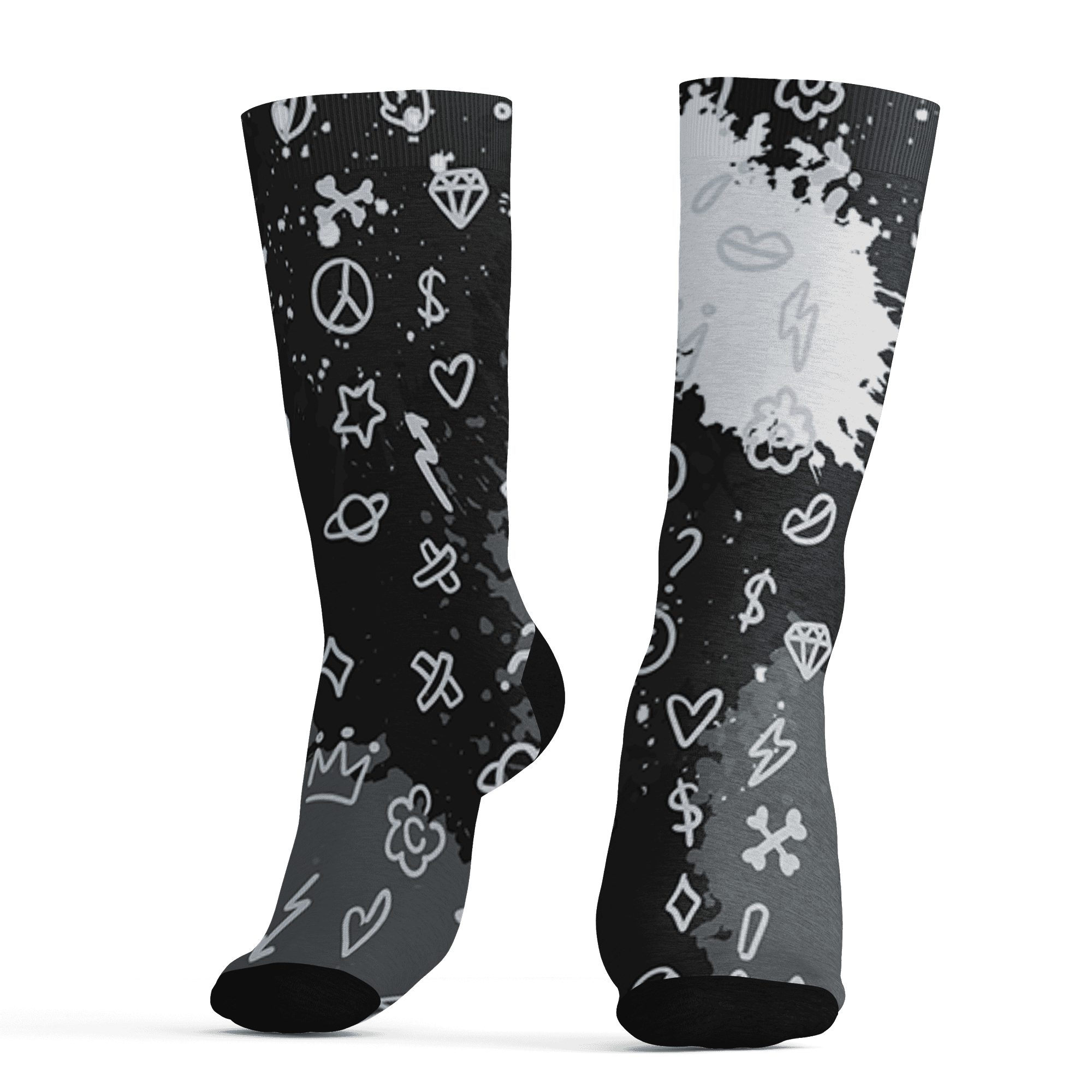 AJ 6 Reverse Oreo Socks Match Hustle Grind Pray 3D All-Over Print - NastyJamz