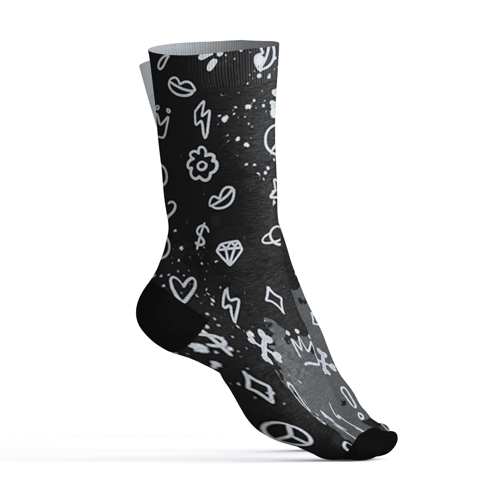 AJ 6 Reverse Oreo Socks Match Hustle Grind Pray 3D All-Over Print - NastyJamz