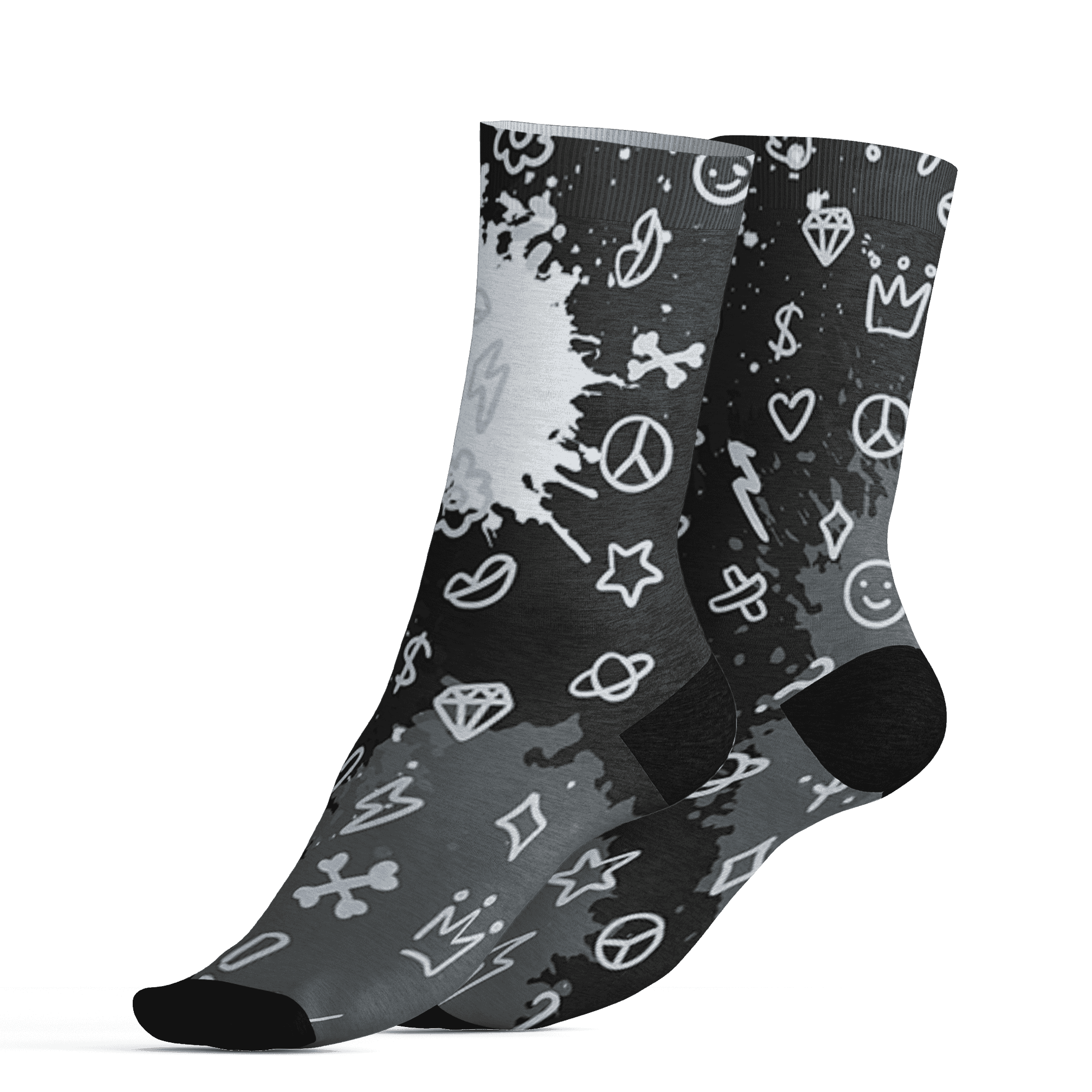 AJ 6 Reverse Oreo Socks Match Hustle Grind Pray 3D All-Over Print - NastyJamz