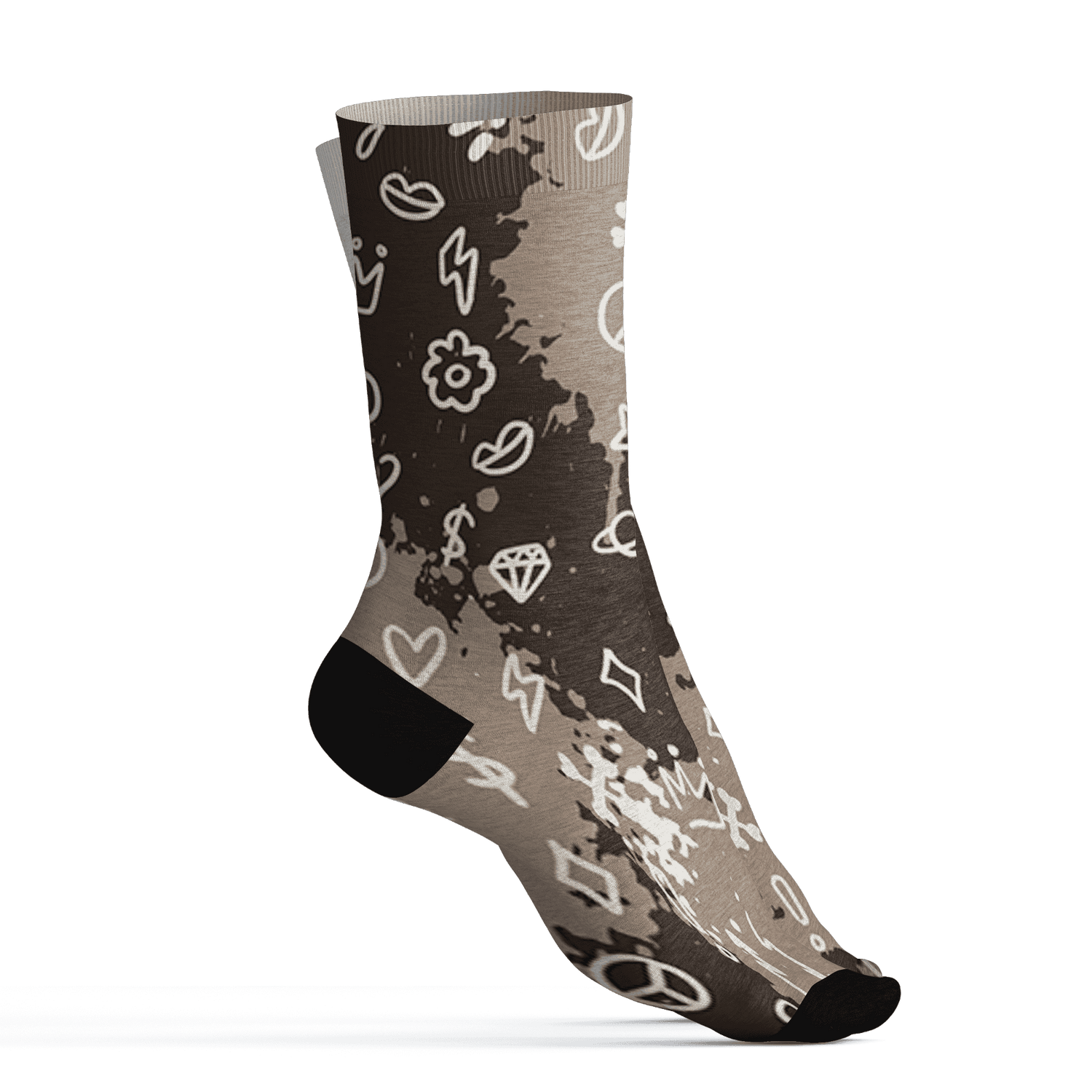 Dunk Low Baroque Brown Socks Match Hustle Grind Pray 3D All-Over Print - NastyJamz