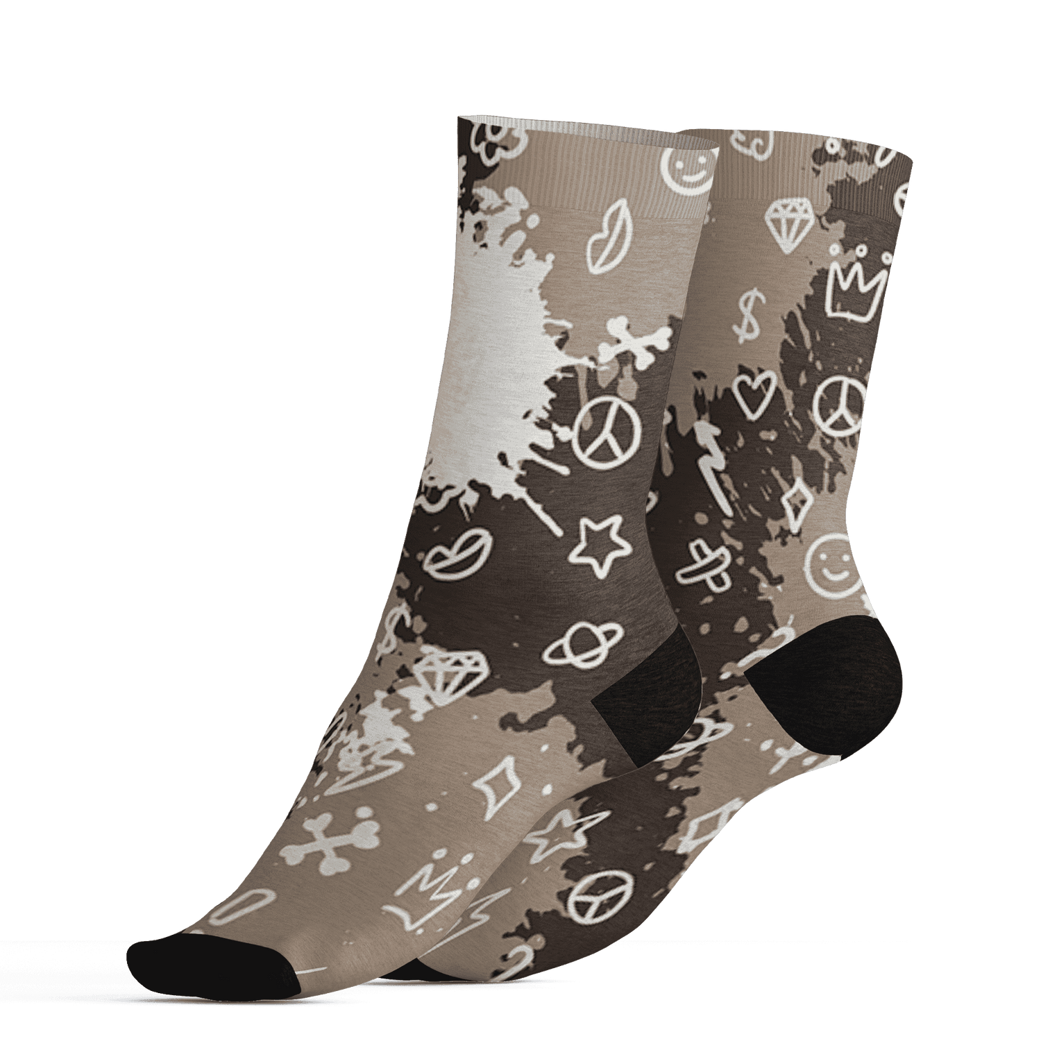 Dunk Low Baroque Brown Socks Match Hustle Grind Pray 3D All-Over Print - NastyJamz