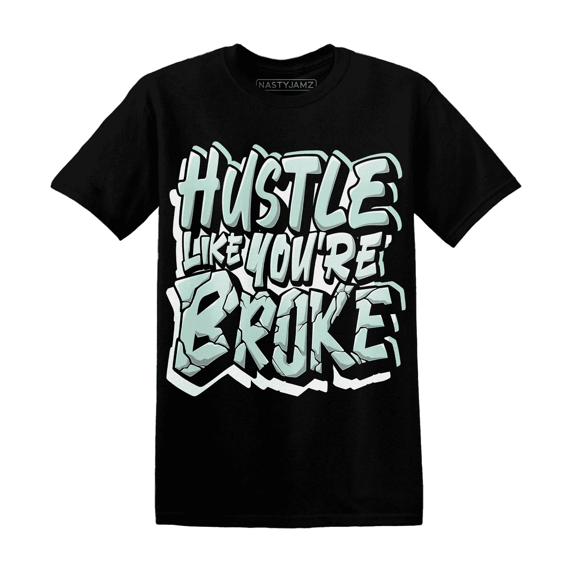 NastyJamz-AF-1-Low-Jade-Ice-White-T-Shirt-Match-Hustle-Like-Broke