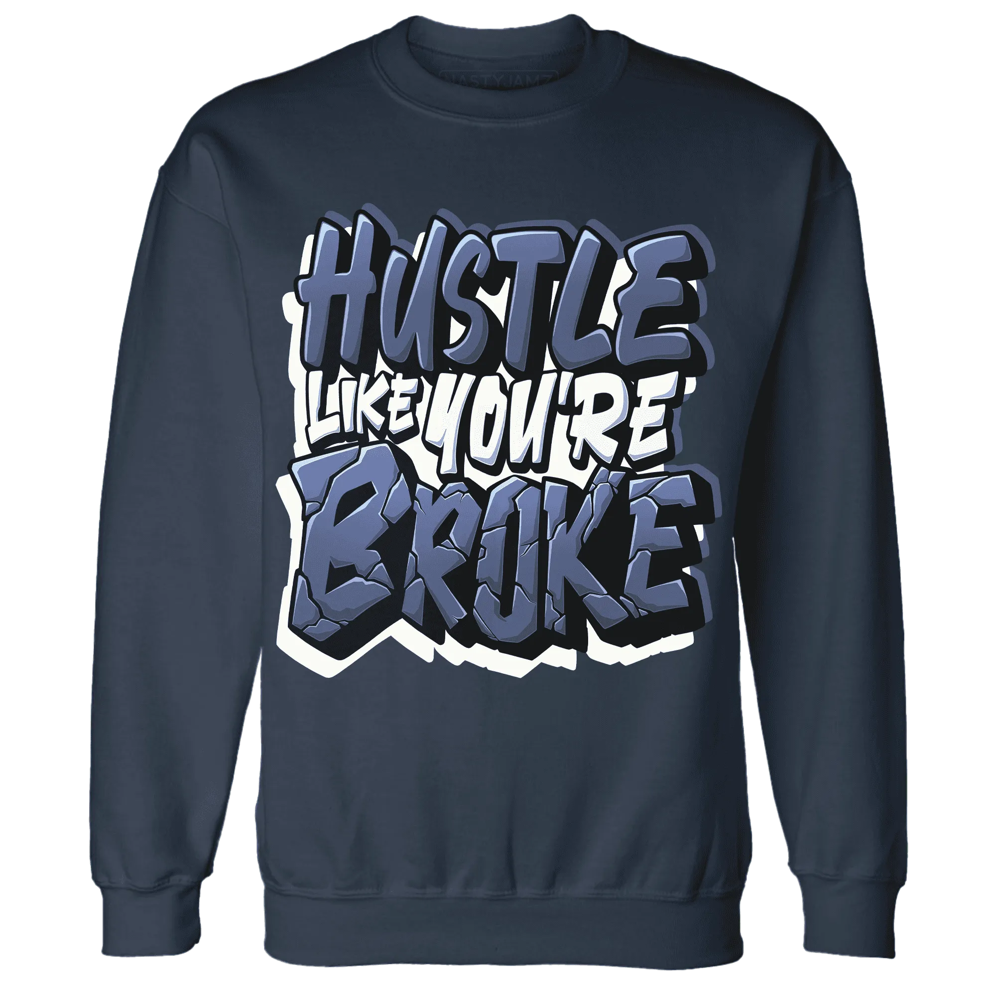 Low-Diffused-Blue-11s-Sweatshirt-Match-Hustle-Like-Broke
