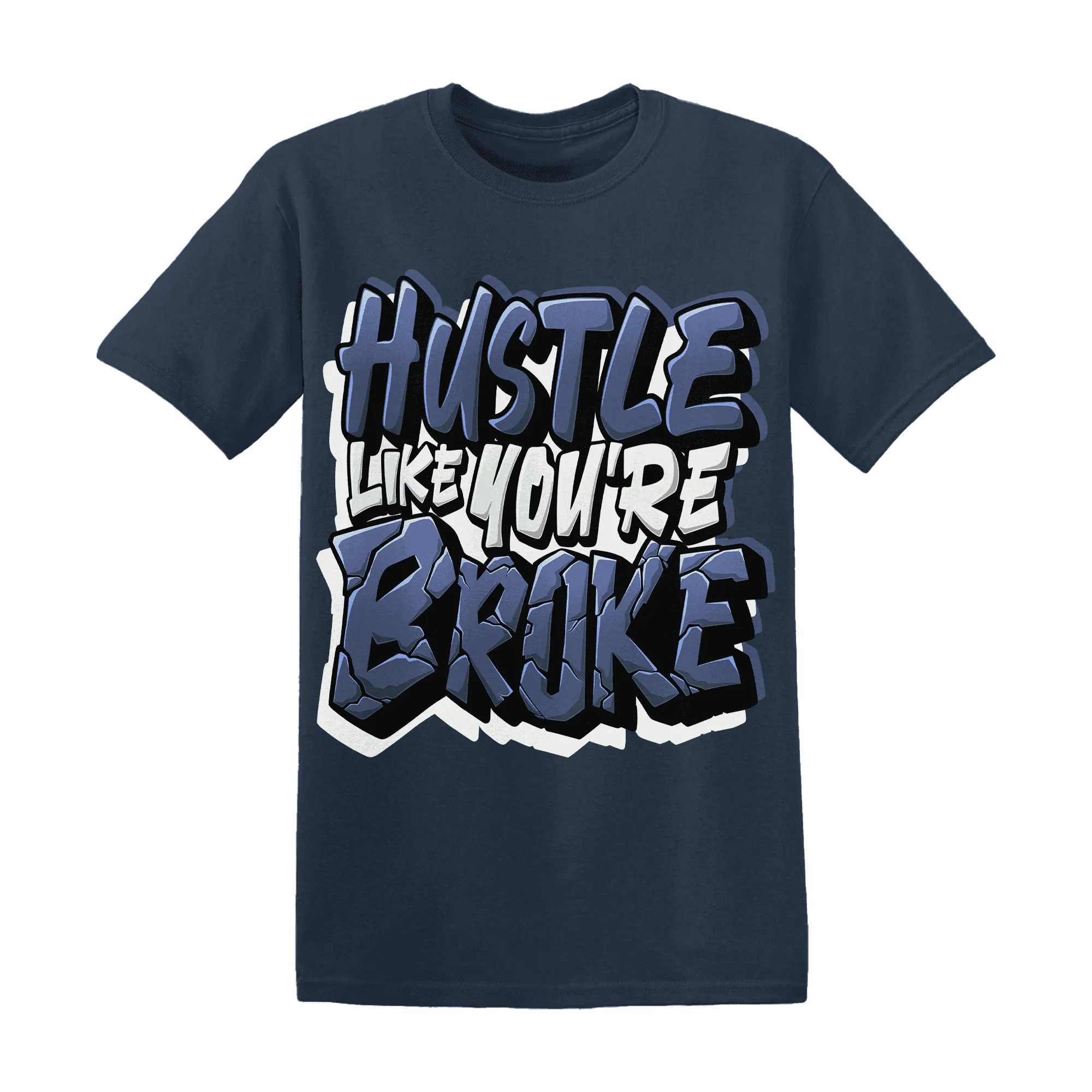Low-Diffused-Blue-11s-T-Shirt-Match-Hustle-Like-Broke