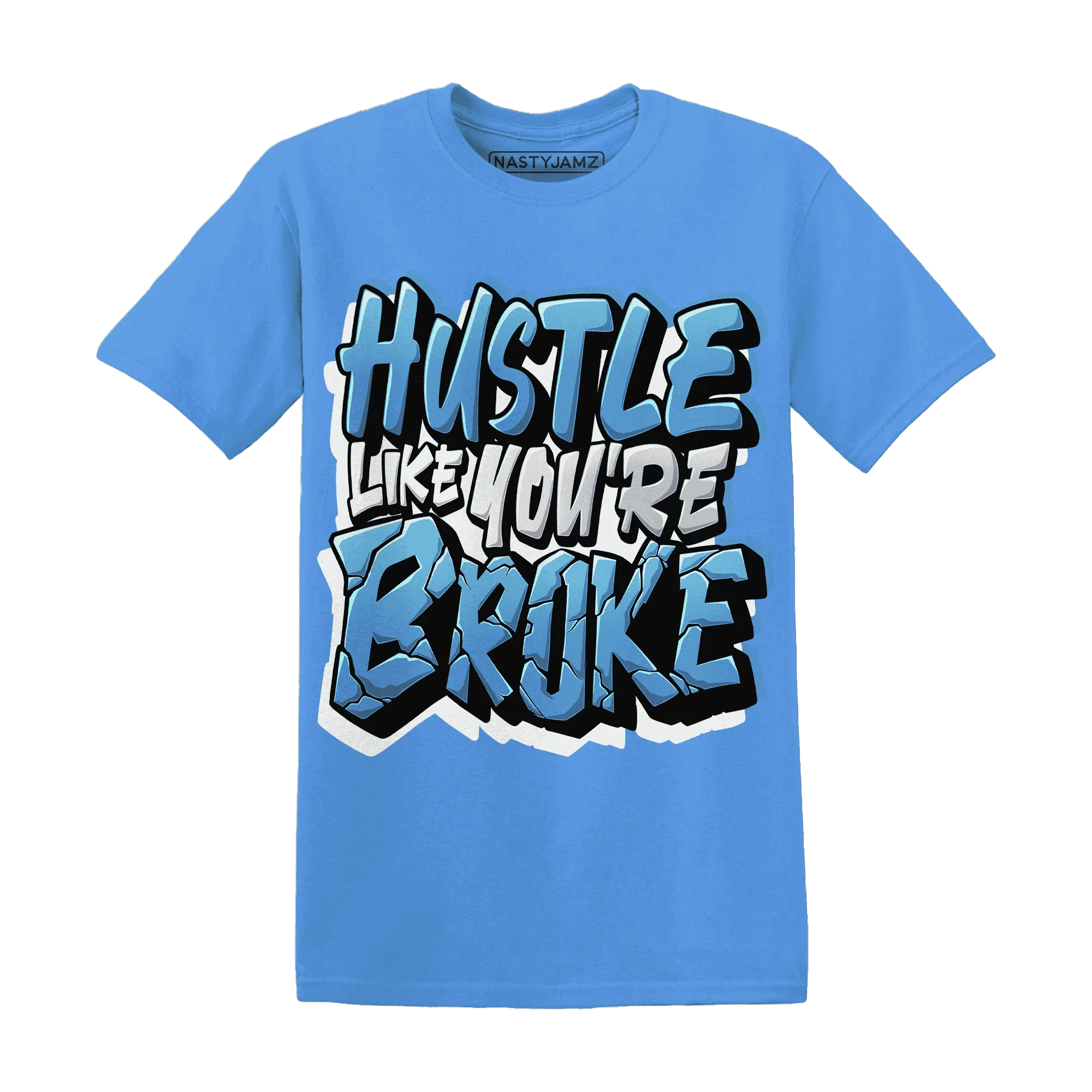 NastyJamz-Carolina-Blue-Univercitii-17s-T-Shirt-Match-Hustle-Like-Broke