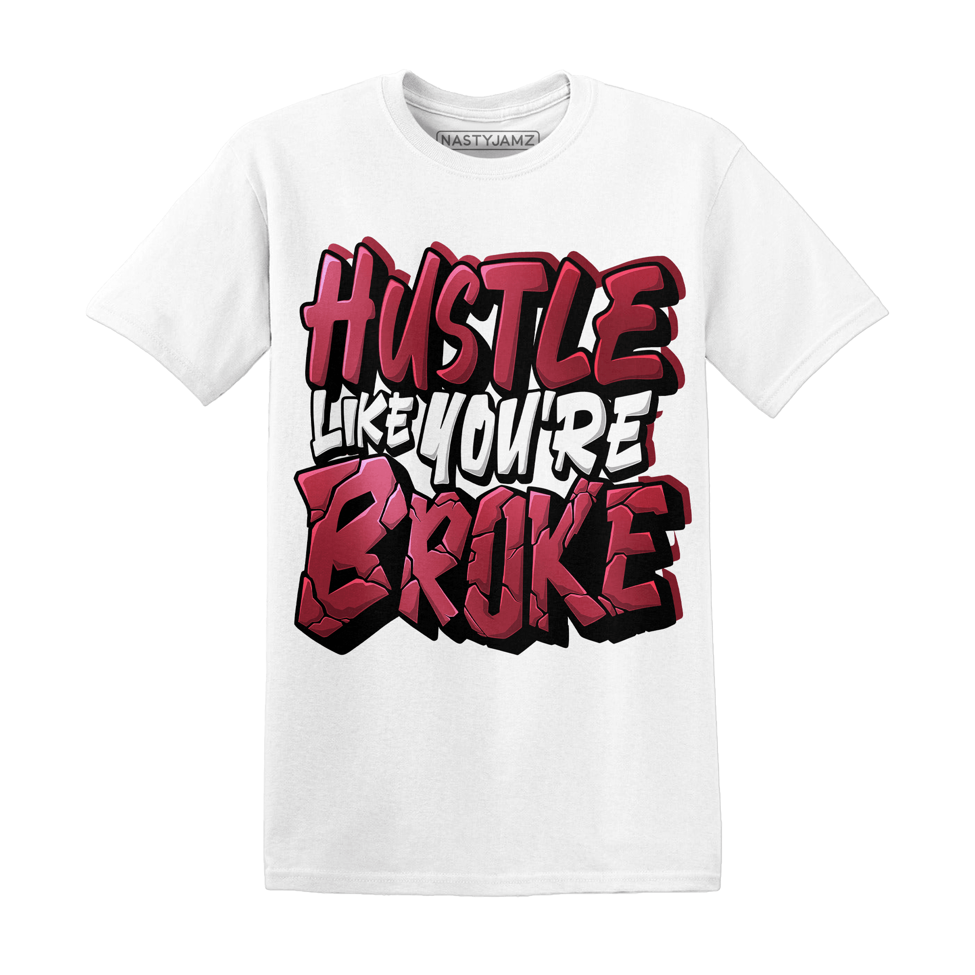 High 85 Metallic Burgundy 1s T Shirt Match Hustle Like Broke - NastyJamz