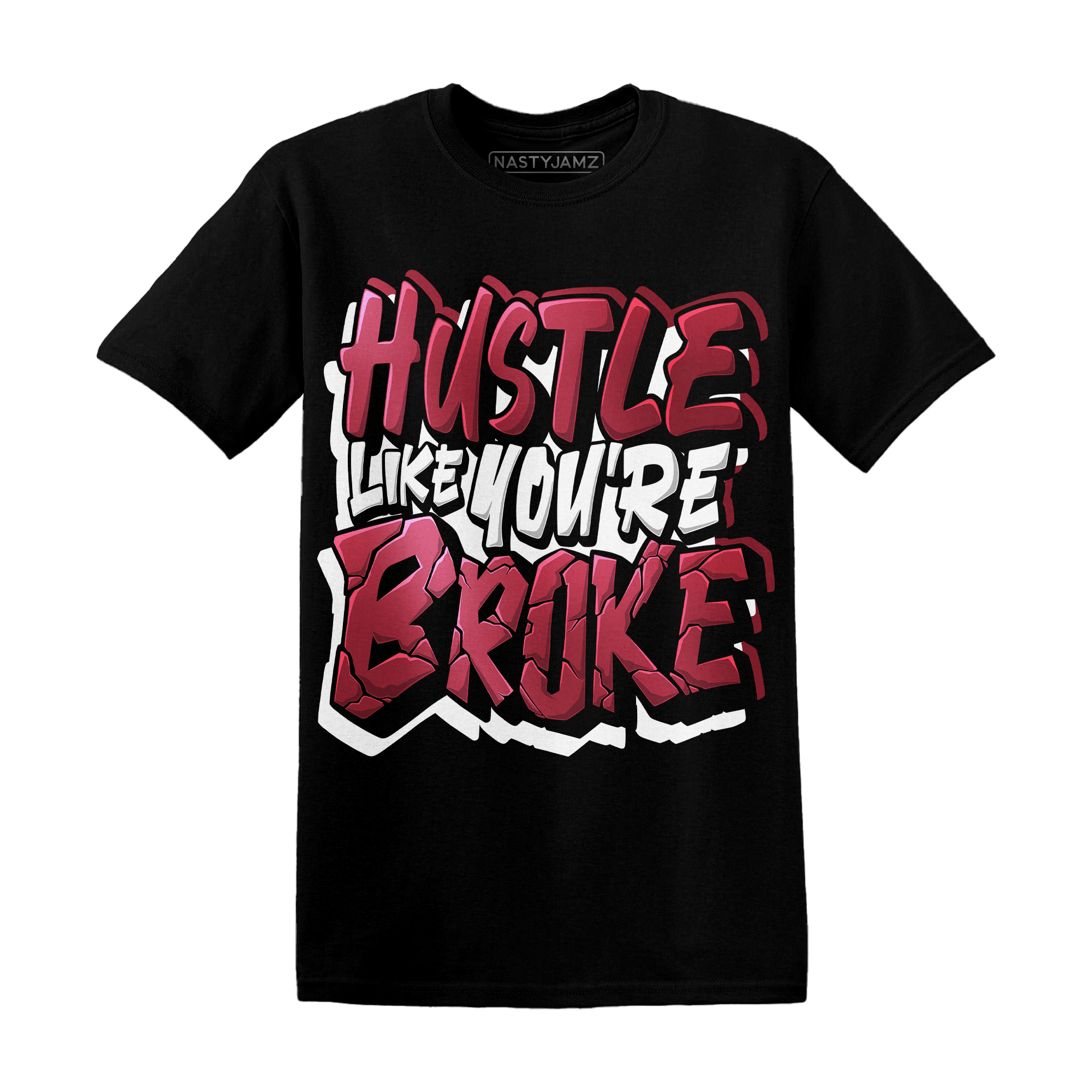 High 85 Metallic Burgundy 1s T Shirt Match Hustle Like Broke - NastyJamz