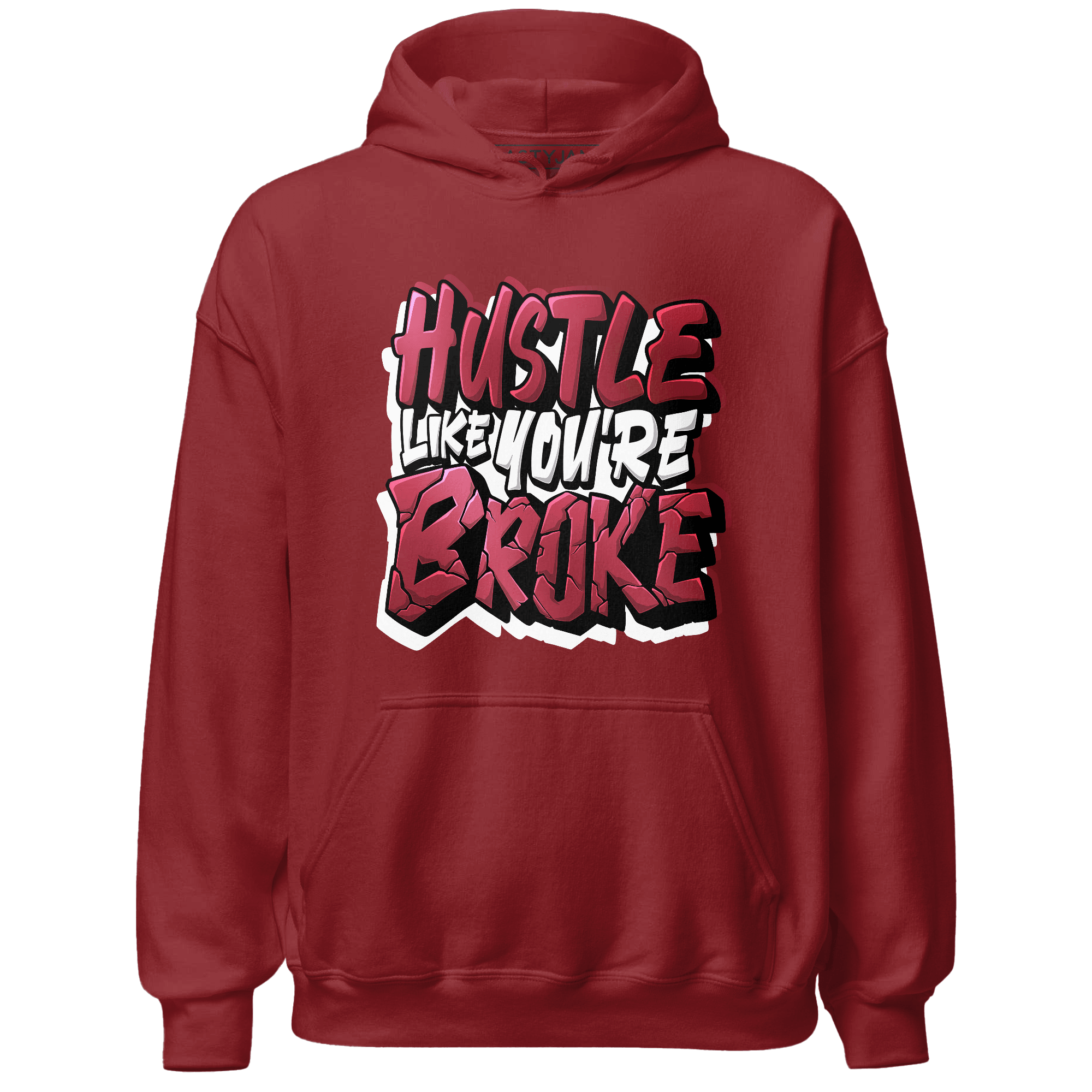 High 85 Metallic Burgundy 1s Hoodie Match Hustle Like Broke - NastyJamz