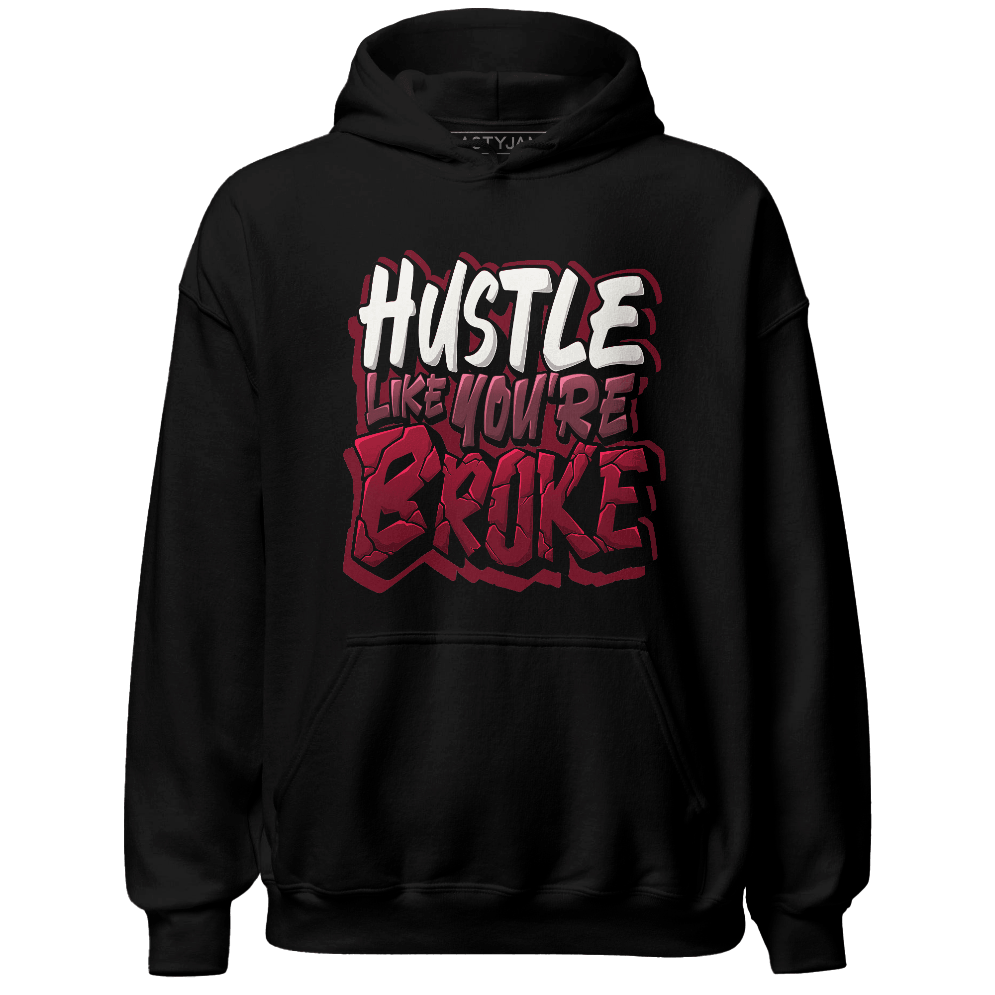 High White Team Red 1s Hoodie Match Hustle Like Broke - NastyJamz