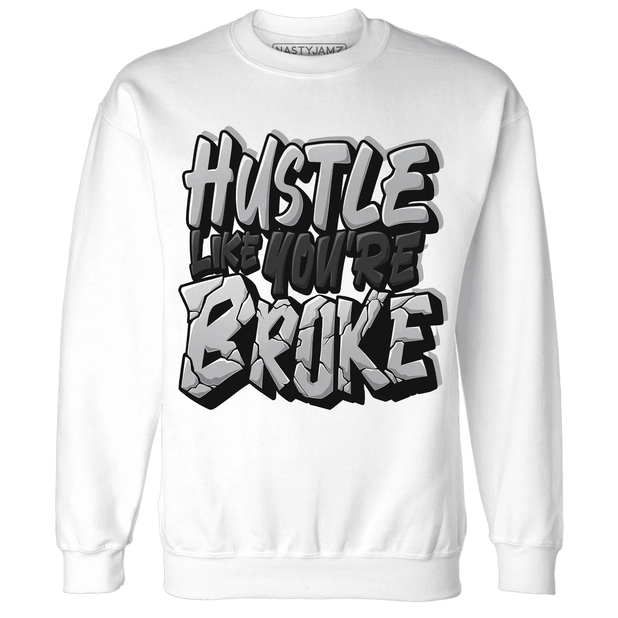 Wolf-Grey-1s-Sweatshirt-Match-Hustle-Like-Broke