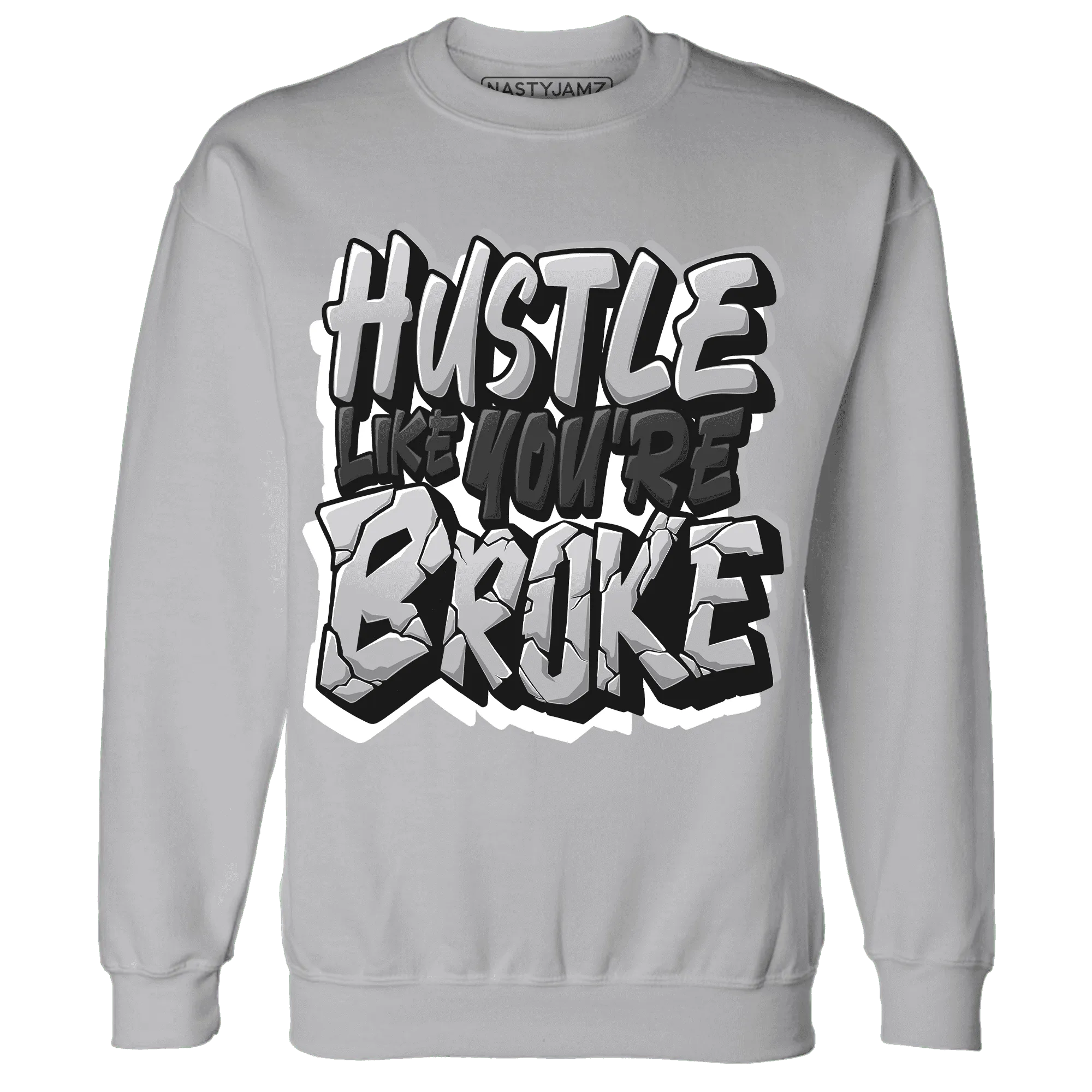 Wolf-Grey-1s-Sweatshirt-Match-Hustle-Like-Broke